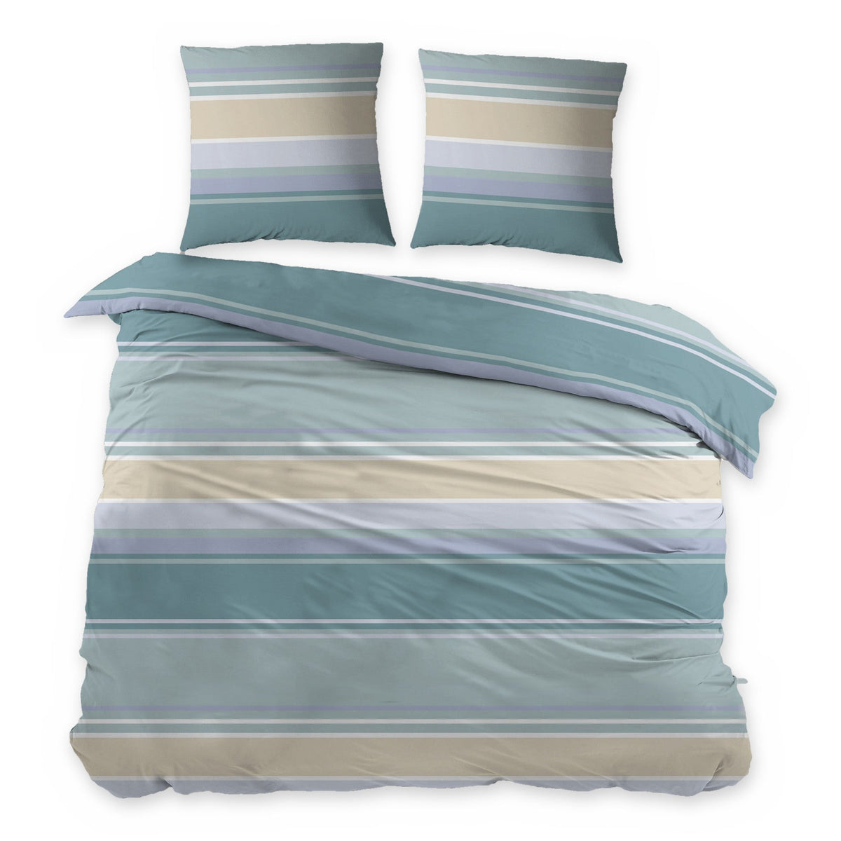 Sleepnight dekbedovertrek flanel Paulien turquoise