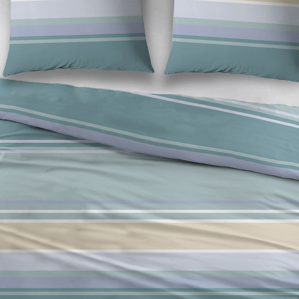Sleepnight dekbedovertrek flanel Paulien turquoise