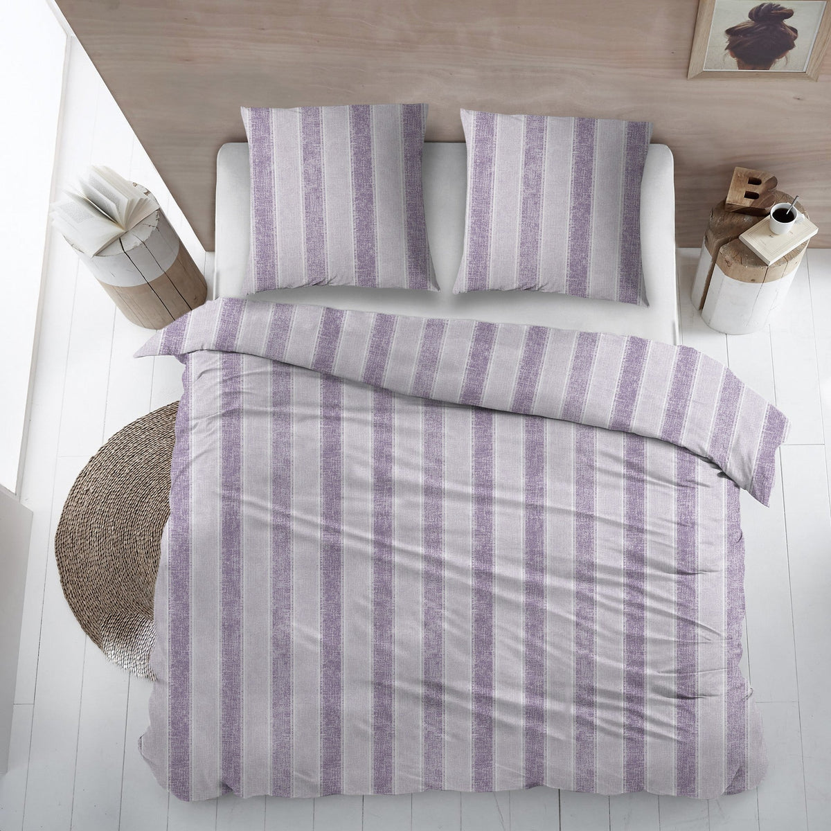 Sleepnight dekbedovertrek flanel Penelope lila