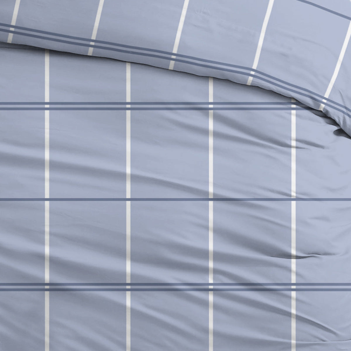 Sleepnight dekbedovertrek flanel Pommelin blauw