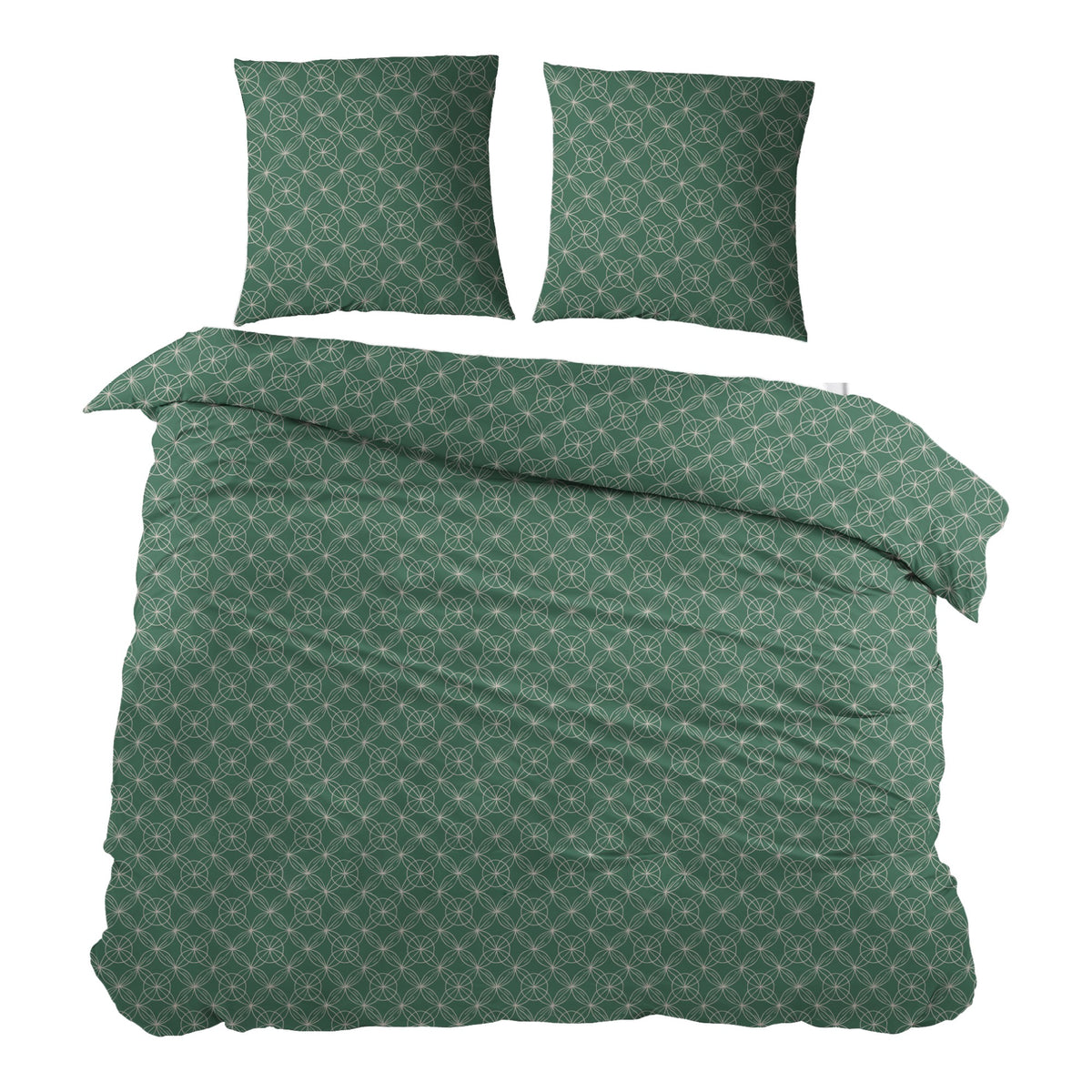 Sleepnight dekbedovertrek percale Champignons vert