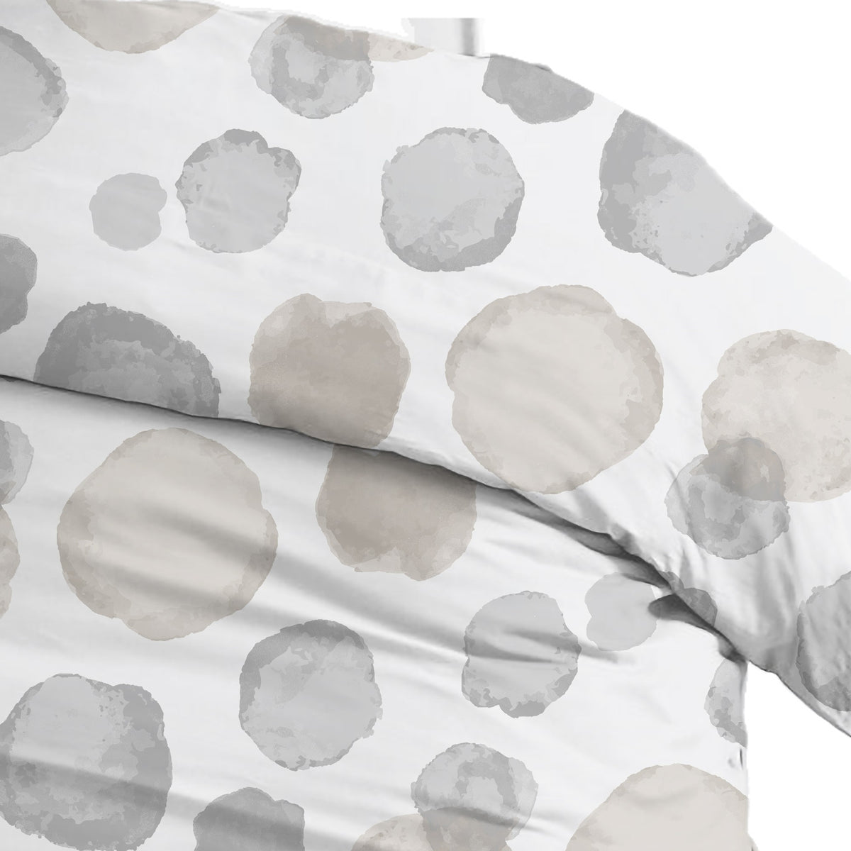 Sleepnight dekbedovertrek percale Fraises gris beige