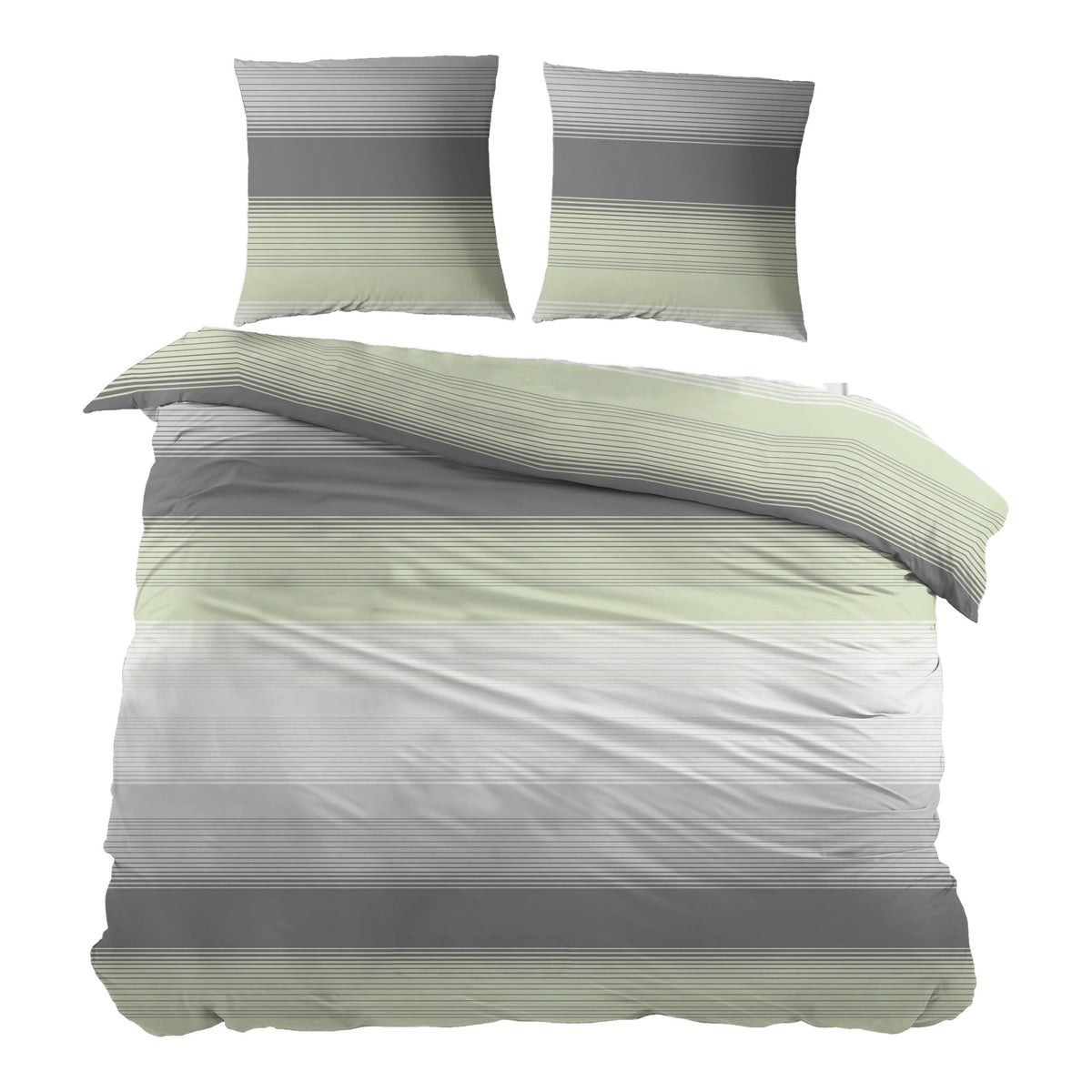 Sleepnight dekbedovertrek percale Poires gris vert