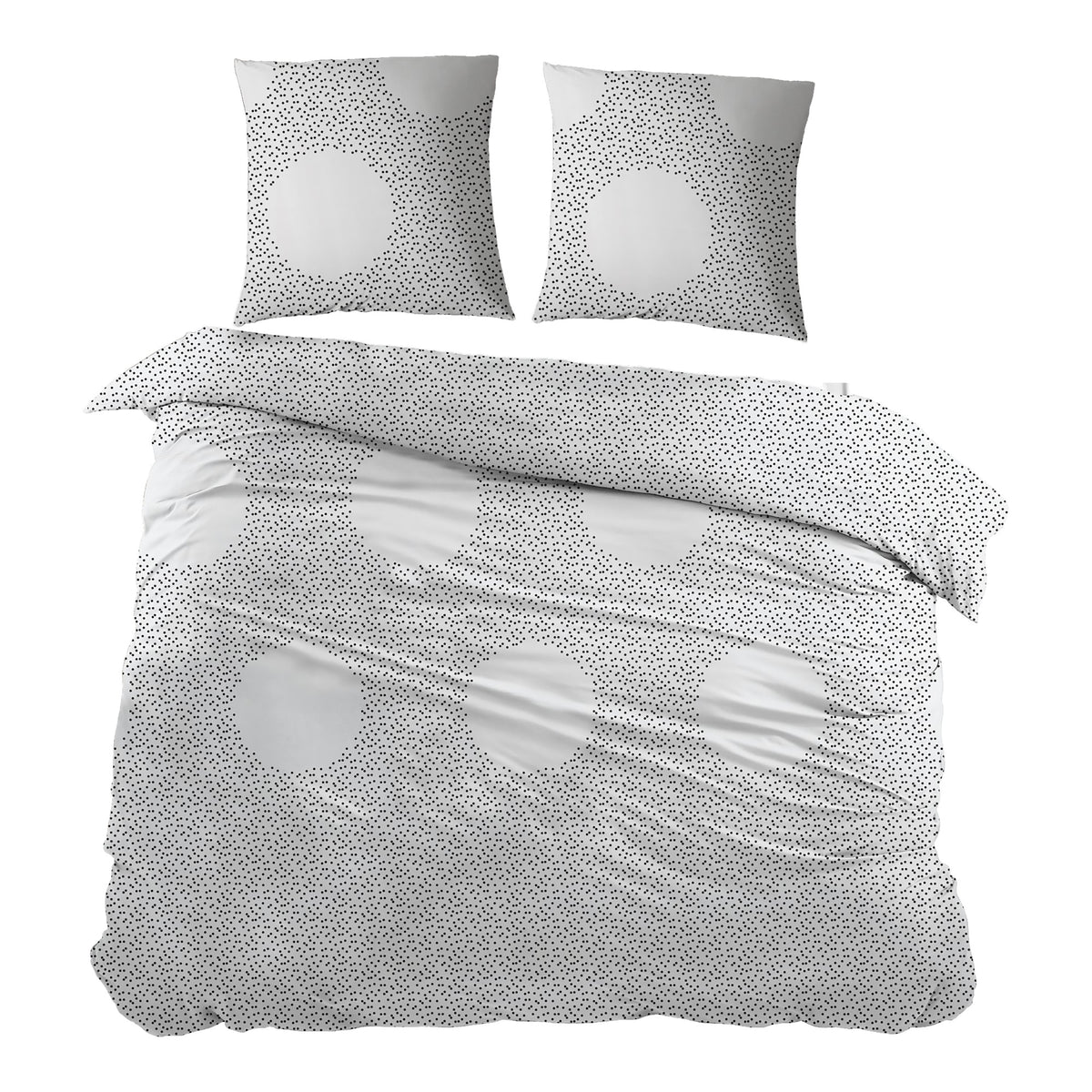 Sleepnight dekbedovertrek percale Pommes blanc noir