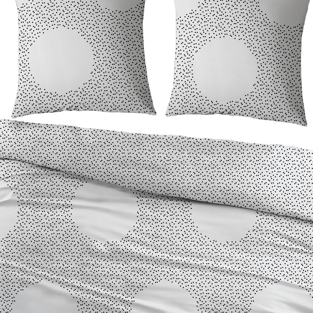 Sleepnight dekbedovertrek percale Pommes blanc noir
