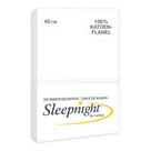 Sleepnight hoeslaken flanel 40 cm wit