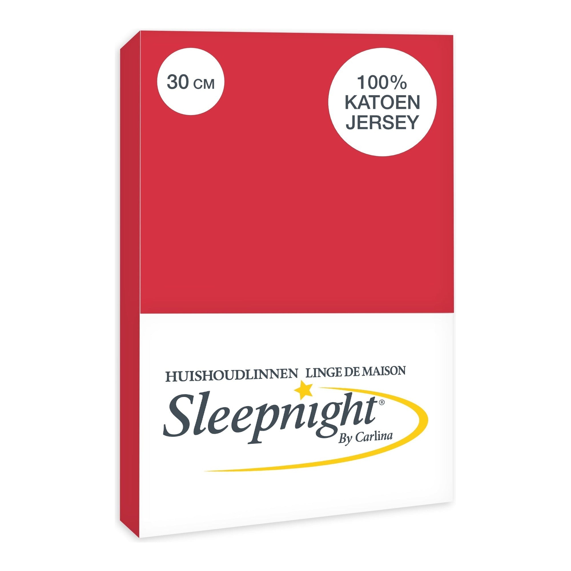 Sleepnight hoeslaken jersey 30 cm rood