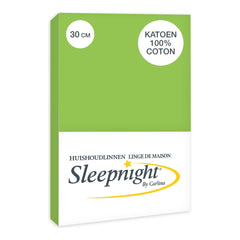Drap-housse Sleepnight en coton 30 cm Lime