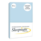 Sleepnight hoeslaken katoen 30 cm Hemelsblauw