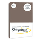 Sleepnight hoeslaken katoen 30 cm taupe