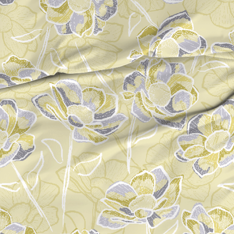 Satin d'Or Dekbedovertrek Satijn Steffi Geelgroen