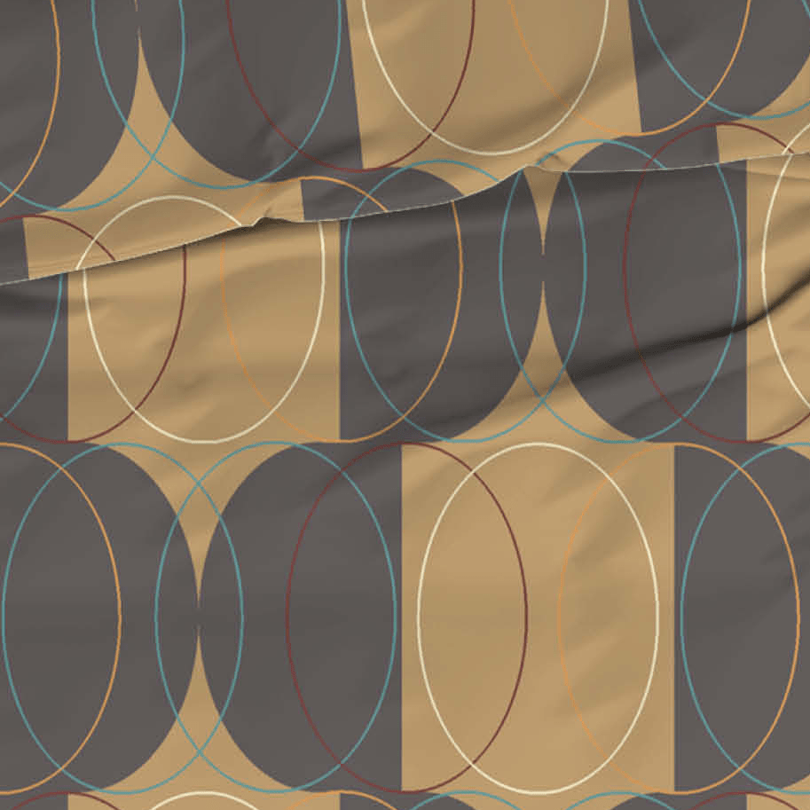 Romanette Dekbedovertrek Katoen Swing Antra / Camel