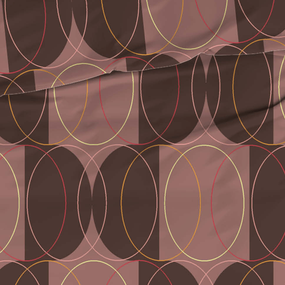 Romanette Dekbedovertrek Katoen Swing Chocomat