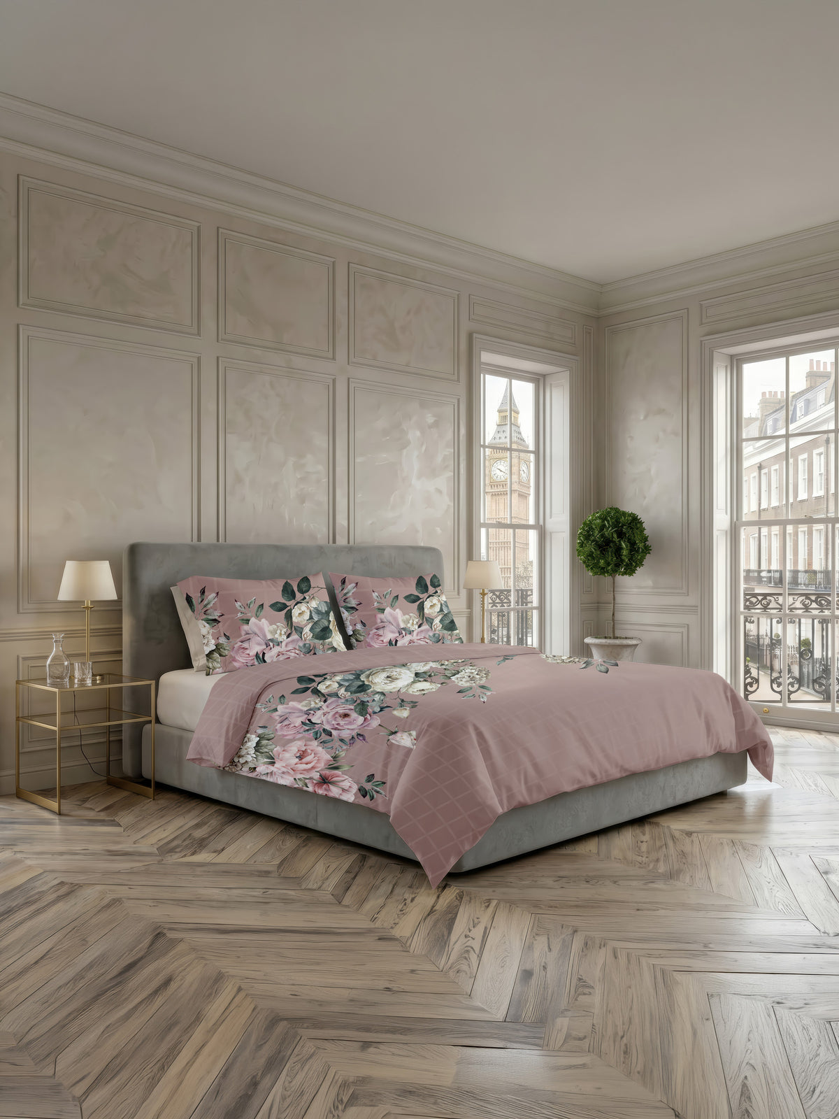 Heckettlane Dekbedovertrek Satijn London Shady Pink
