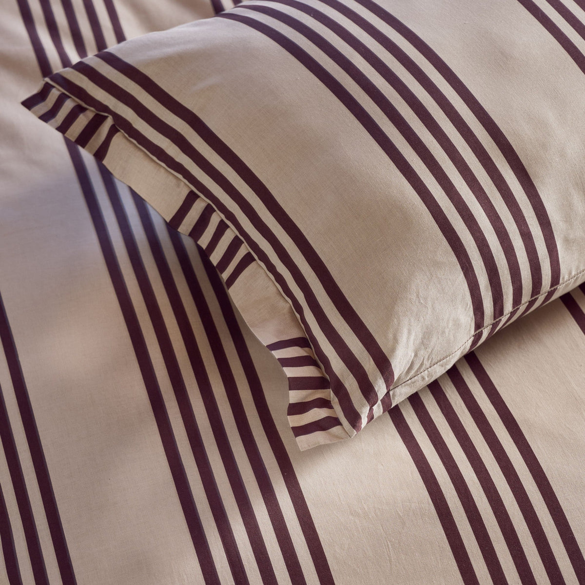 vtwonen dekbedovertrek katoen pure stripe naturel