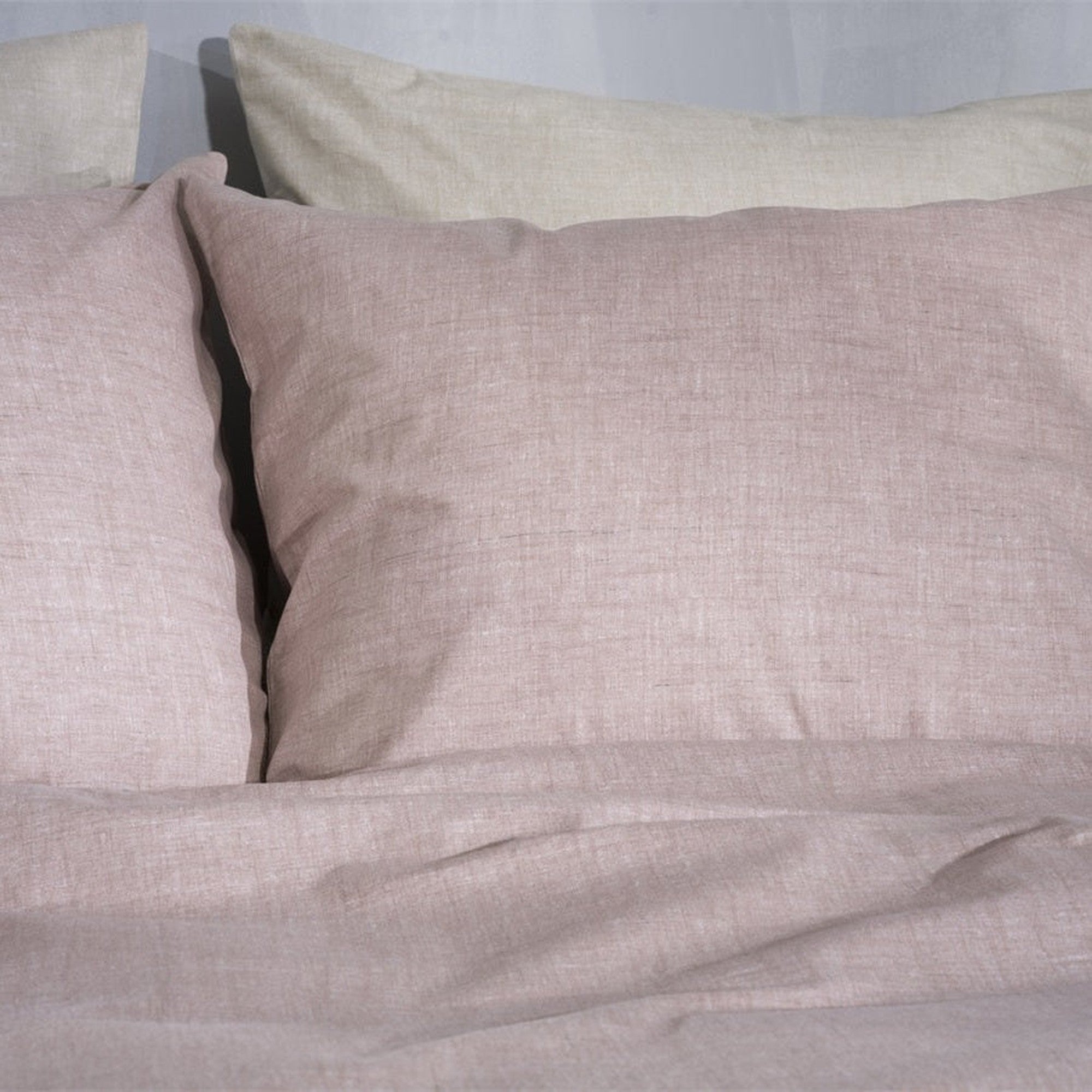 Zo Home dekbedovertrek flanel Flanella di Lino Shell Nude