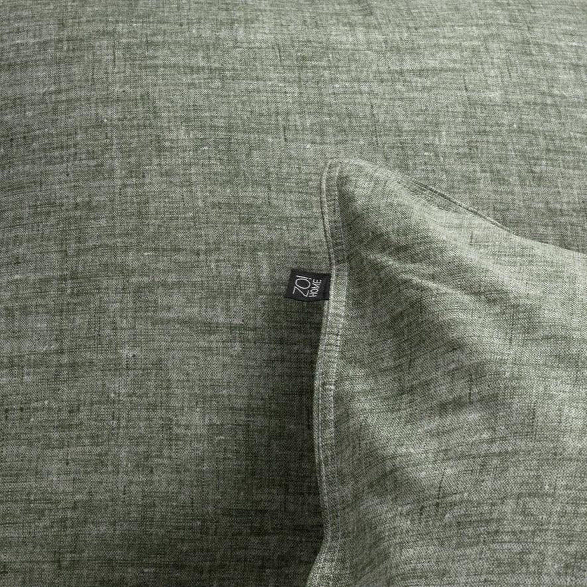 Zo Home dekbedovertrek Lino Army Green katoen