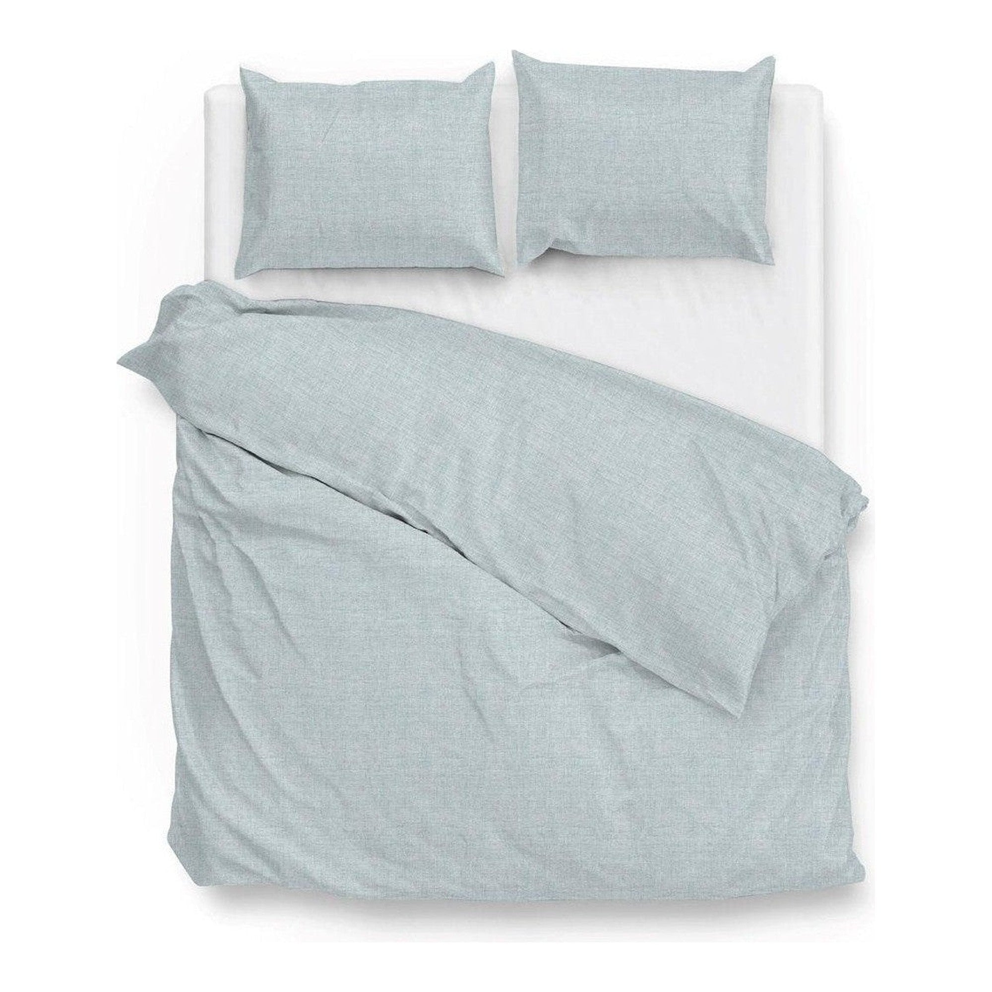 Zo Home dekbedovertrek Lino mint Green katoen
