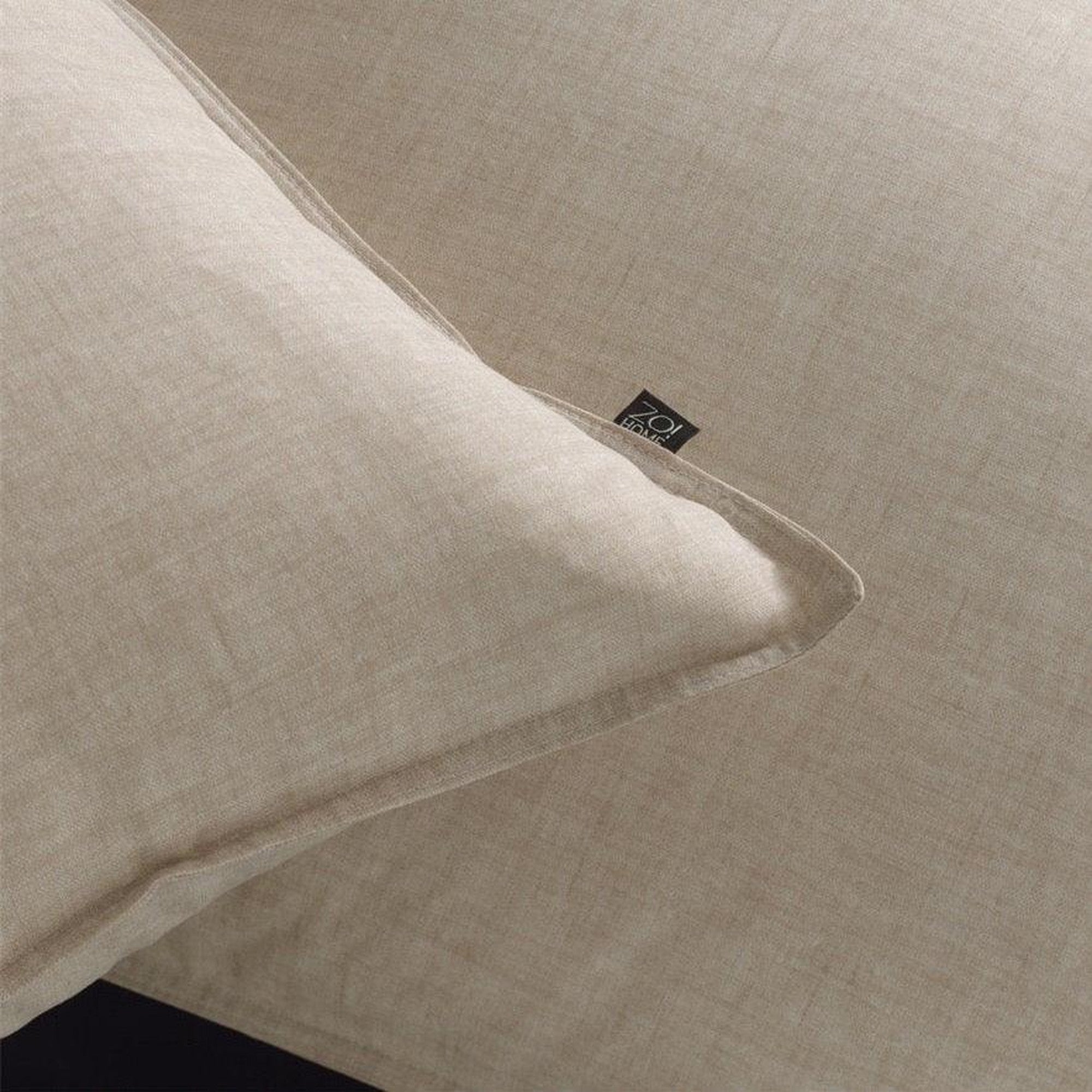 Zo Home dekbedovertrek Lino Sandy beige katoen