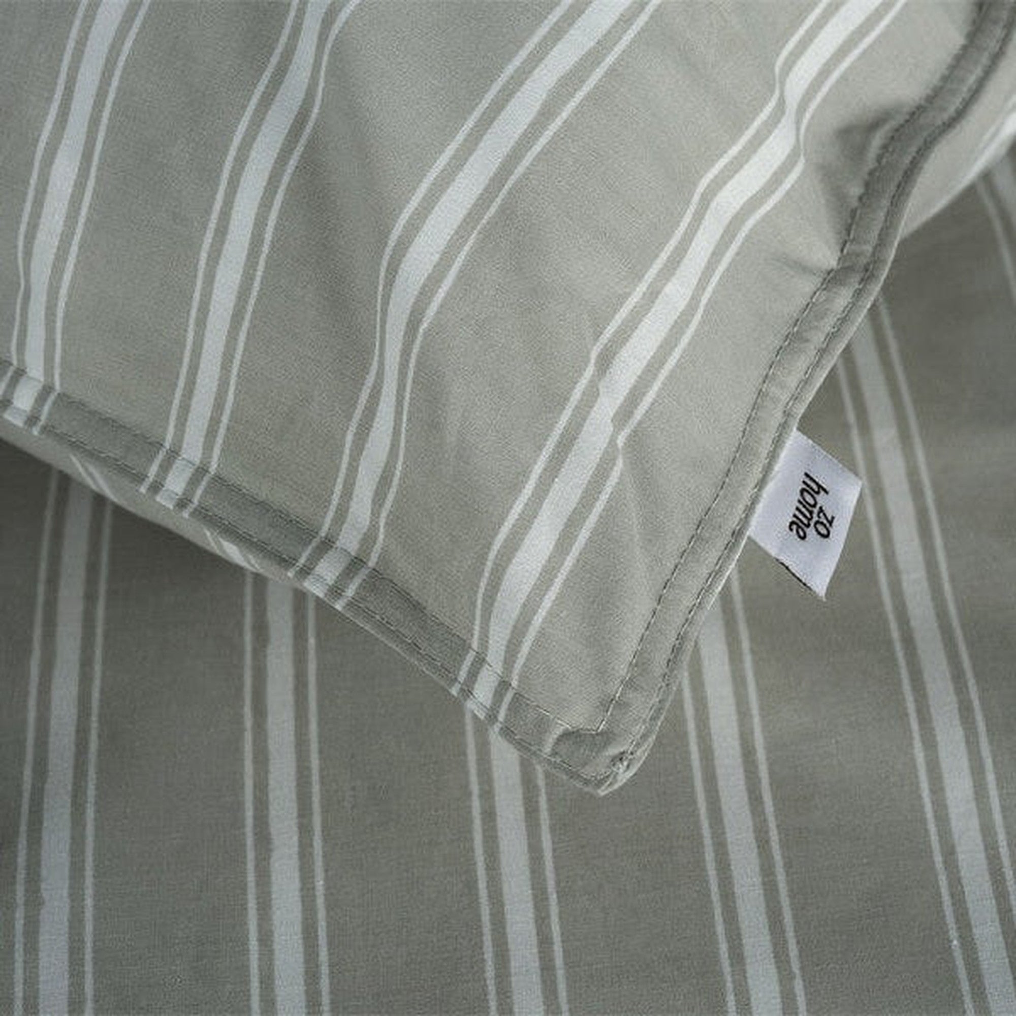 Zo Home dekbedovertrek percale Righe di Percalle Northern Grey