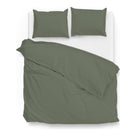 Zo Home dekbedovertrek satijn Satinado Army Green