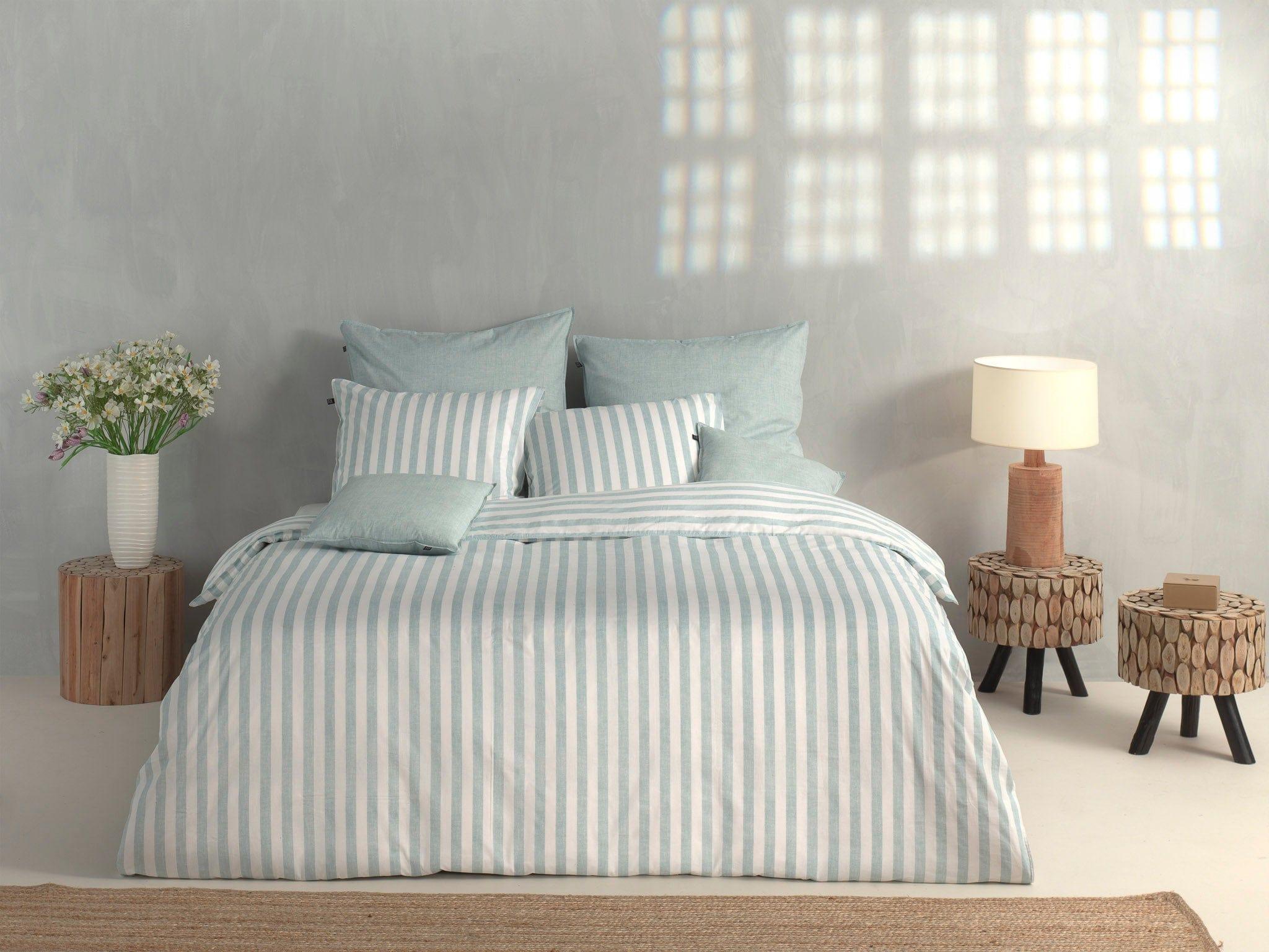 Zo Home Dekbedovertrek Zo Home Dekbedovertrek Banda-di-Lino Mint-Green Katoen