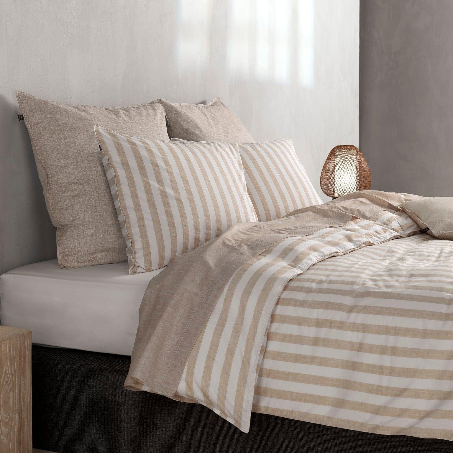 Zo Home Dekbedovertrek Zo Home Dekbedovertrek Banda-di-Lino Sandy-Beige Katoen