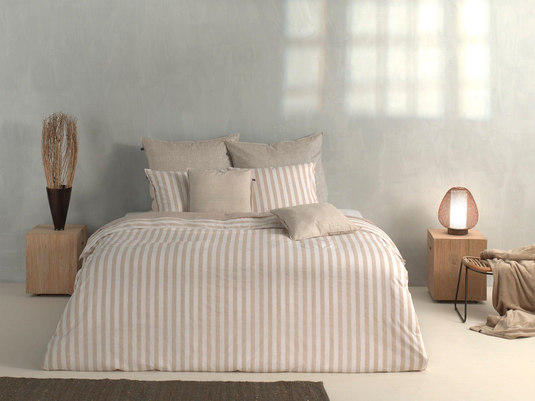 Zo Home Dekbedovertrek Zo Home Dekbedovertrek Banda-di-Lino Sandy-Beige Katoen