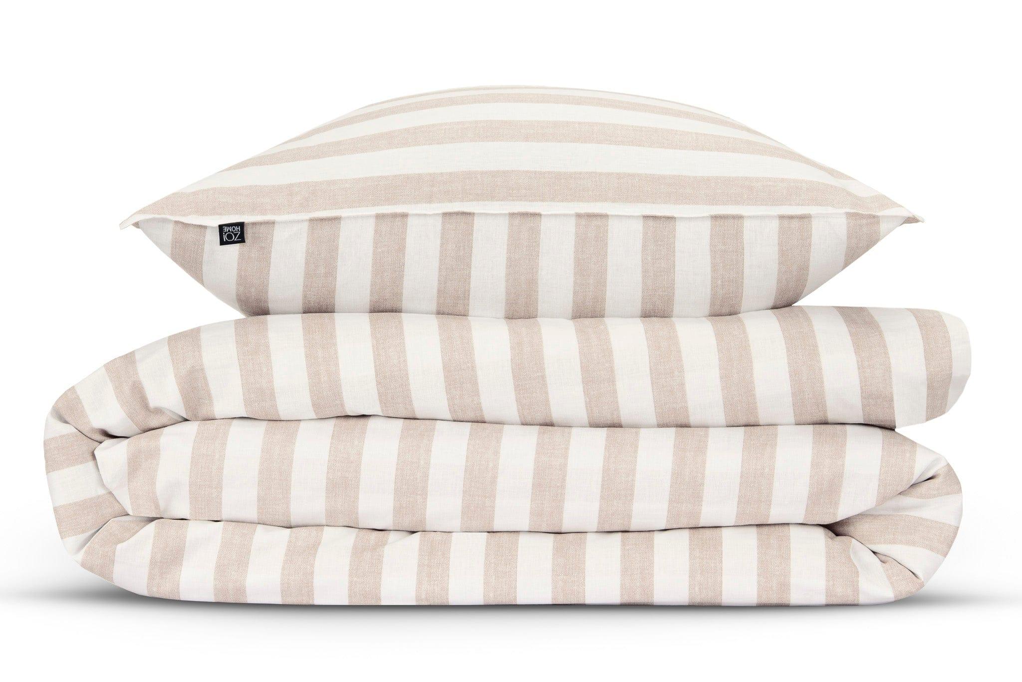 Zo Home Dekbedovertrek Zo Home Dekbedovertrek Banda-di-Lino Sandy-Beige Katoen