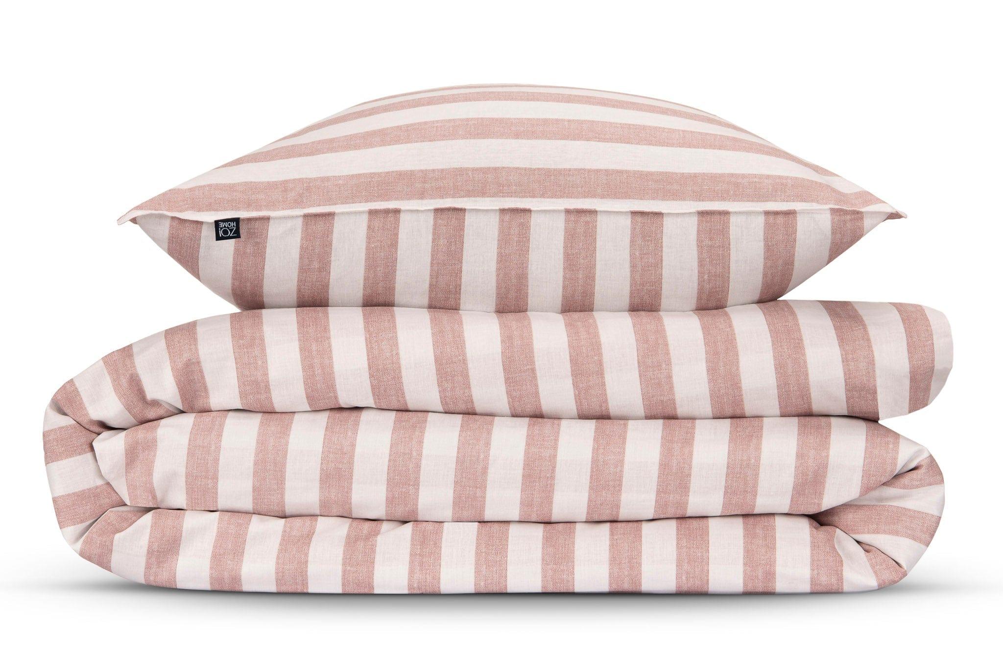 Zo Home Dekbedovertrek Zo Home Dekbedovertrek Banda-di-Lino Shell-Nude Katoen