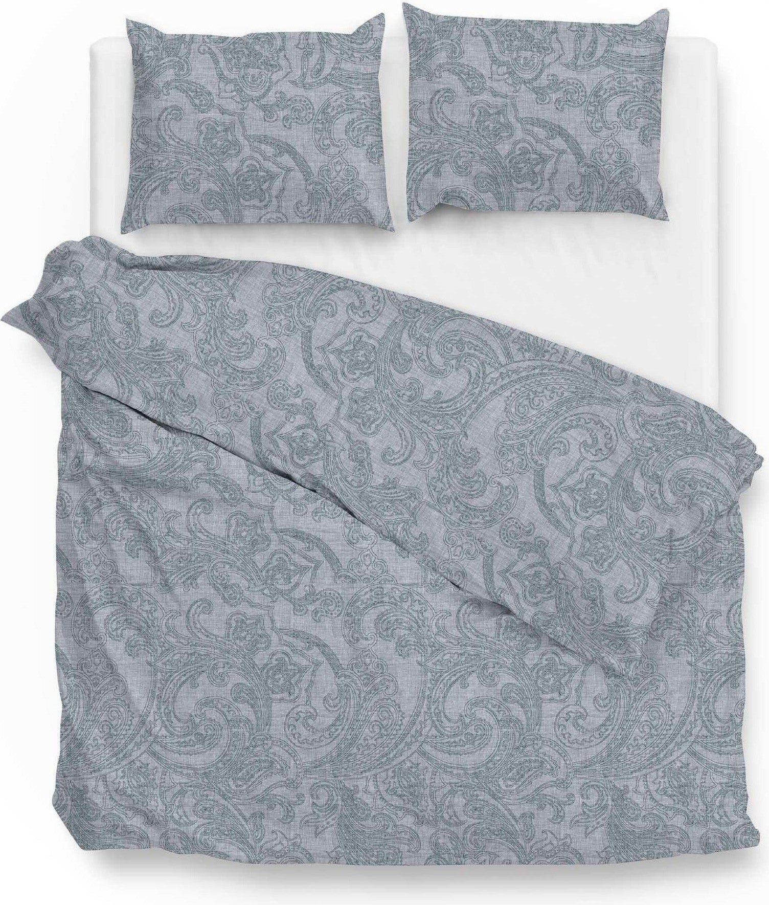 Zo Home Dekbedovertrek Zo Home Dekbedovertrek Paisley-di-Lino Denim Katoen
