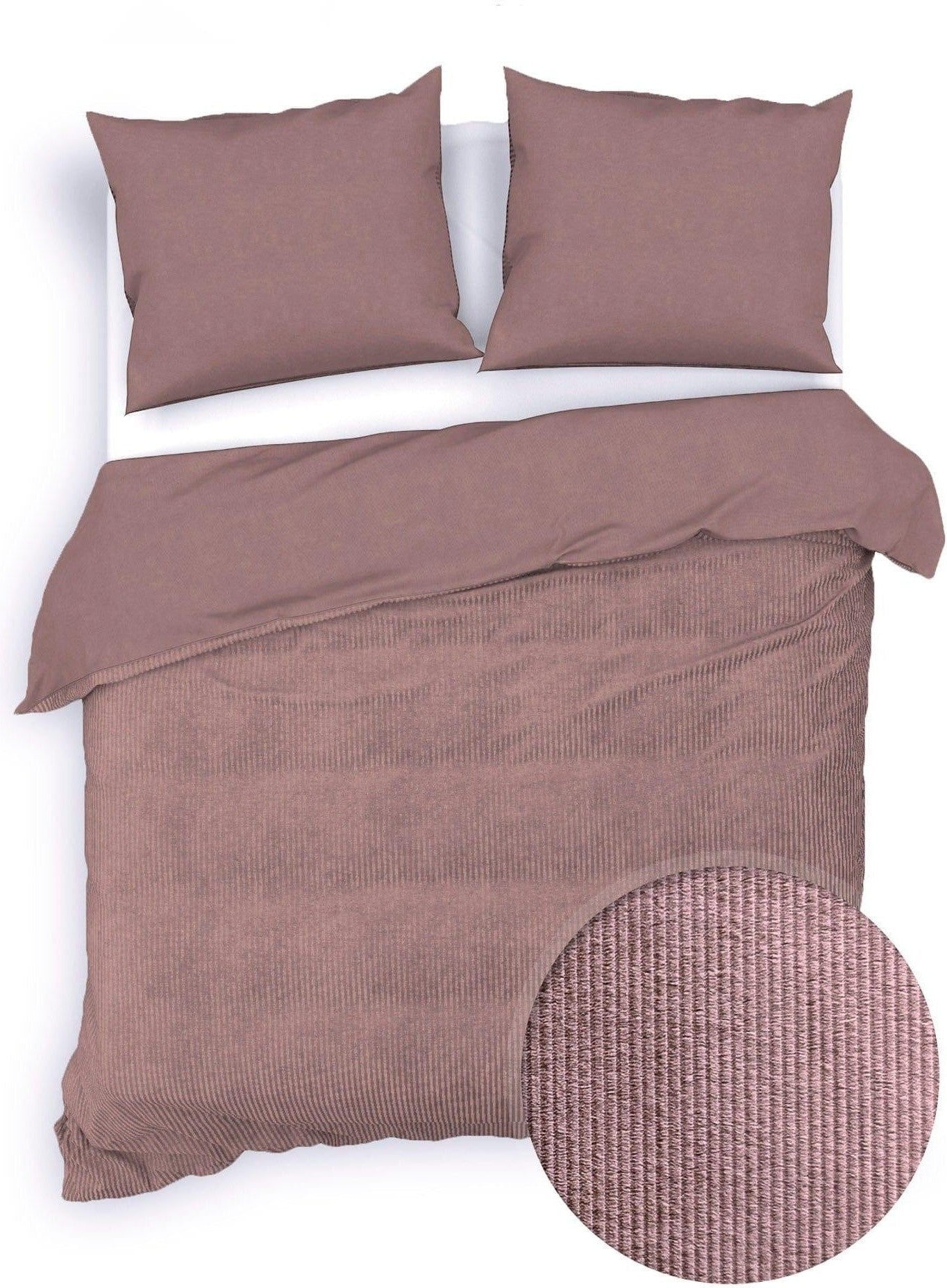 Zo Home Dekbedovertrek Zo Home Dekbedovertrek Velluto-a-Coste Blush-Rose Fluweel