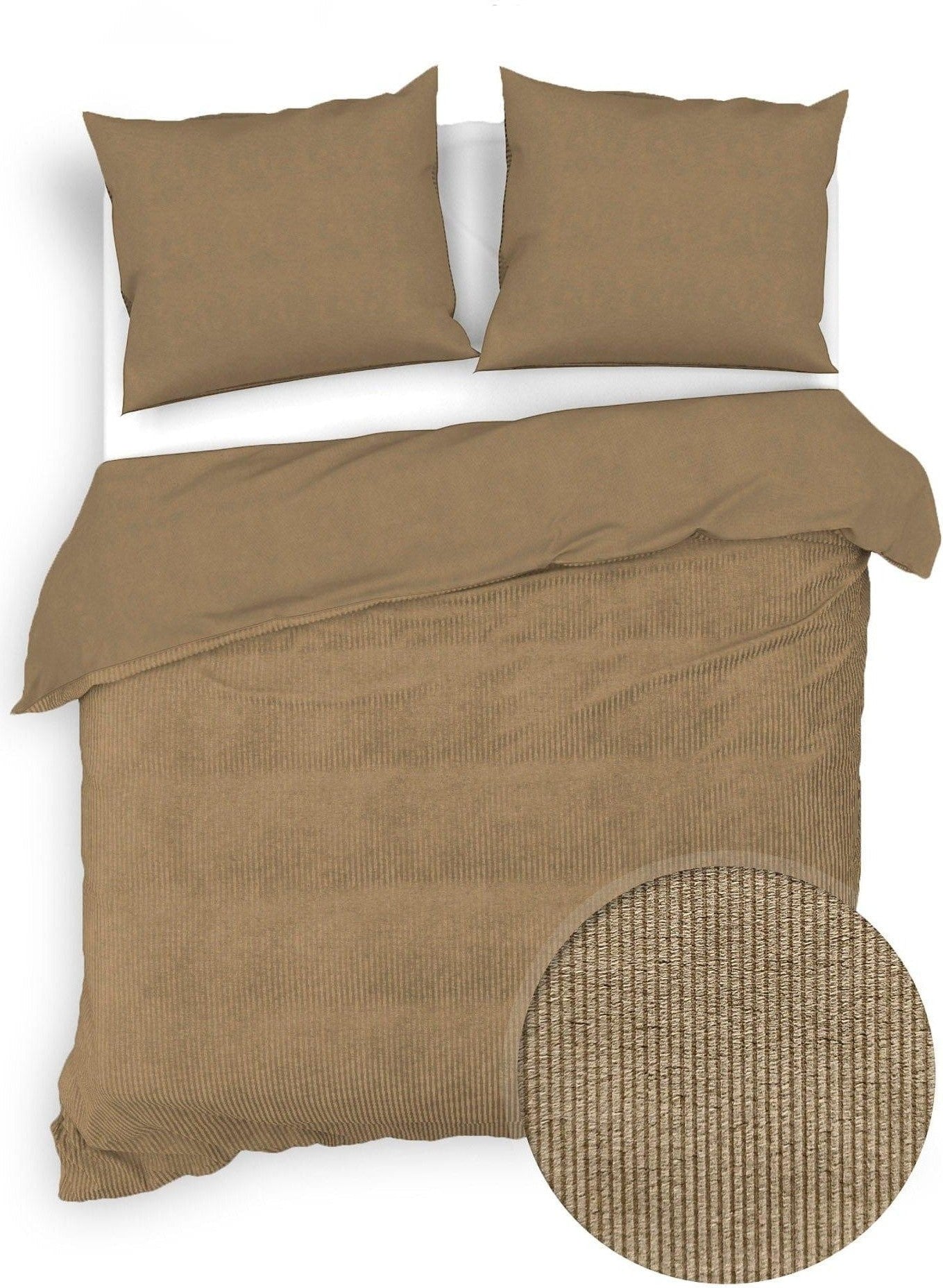 Zo Home Dekbedovertrek Zo Home Dekbedovertrek Velluto-a-Coste Pale-Gold Fluweel