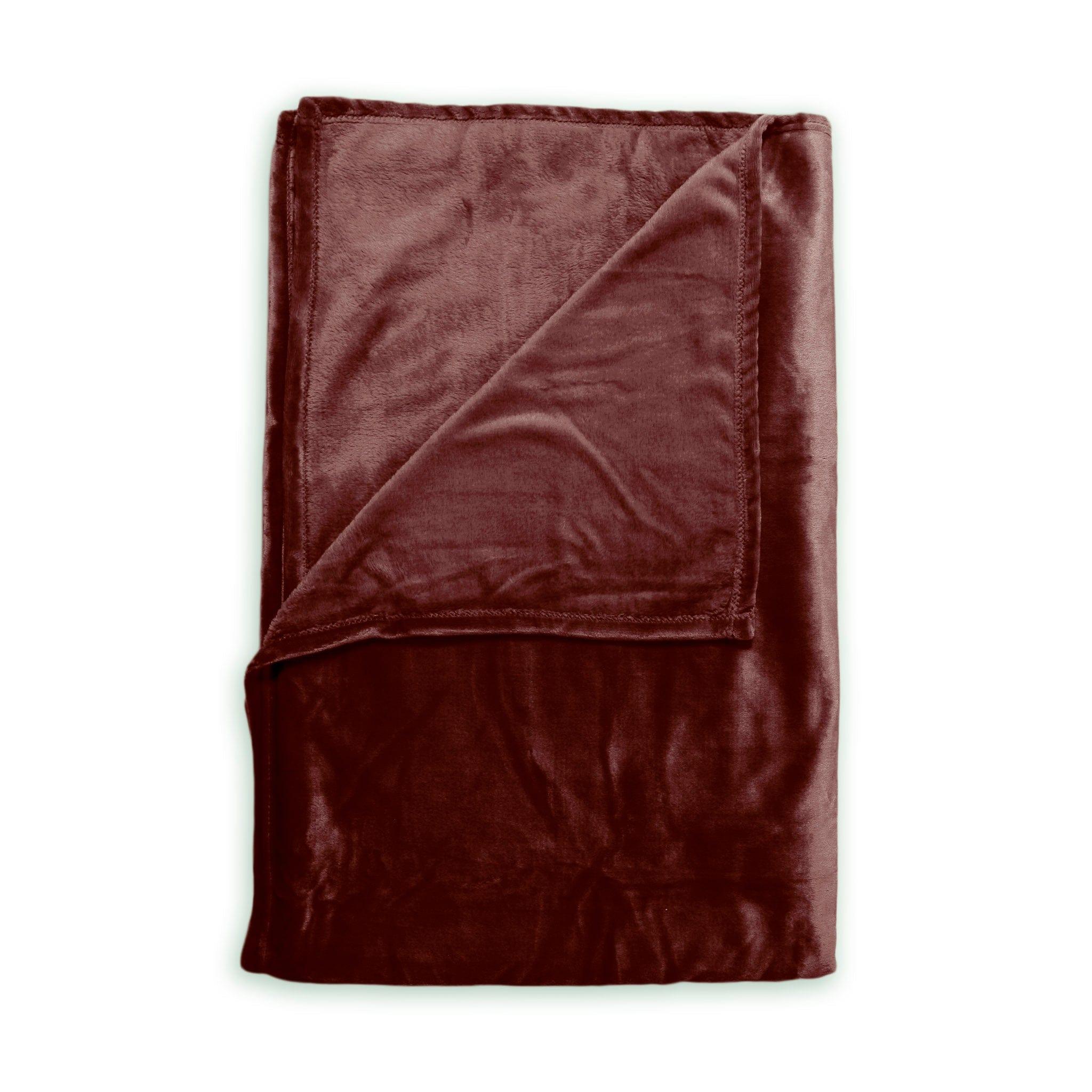 Zo Home Plaid 140 x 200 cm Zo Home Plaid Cara Mahogany-Red Polyester