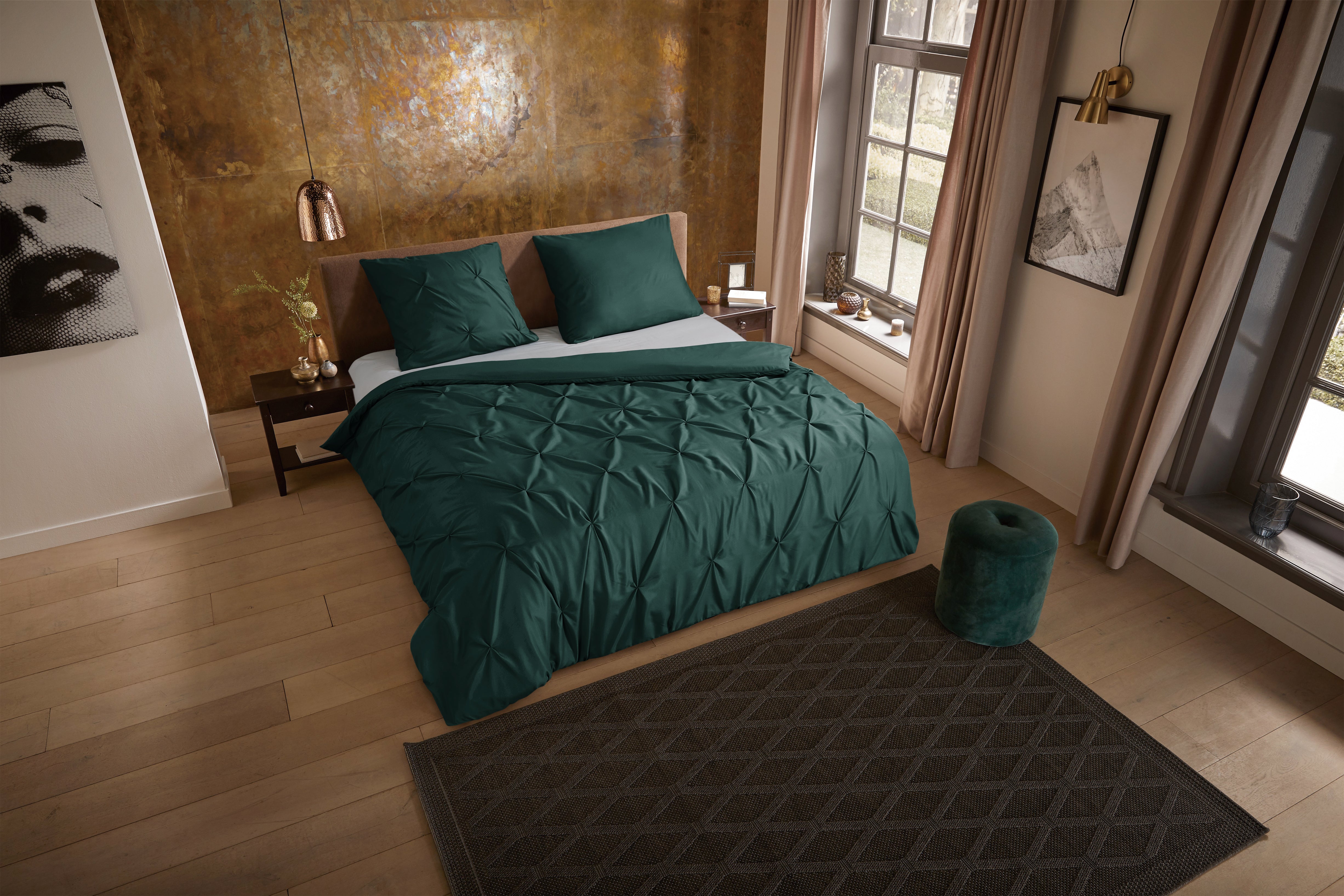 Pure Housse de Couette Microfibre Elegance - Vert Foncé