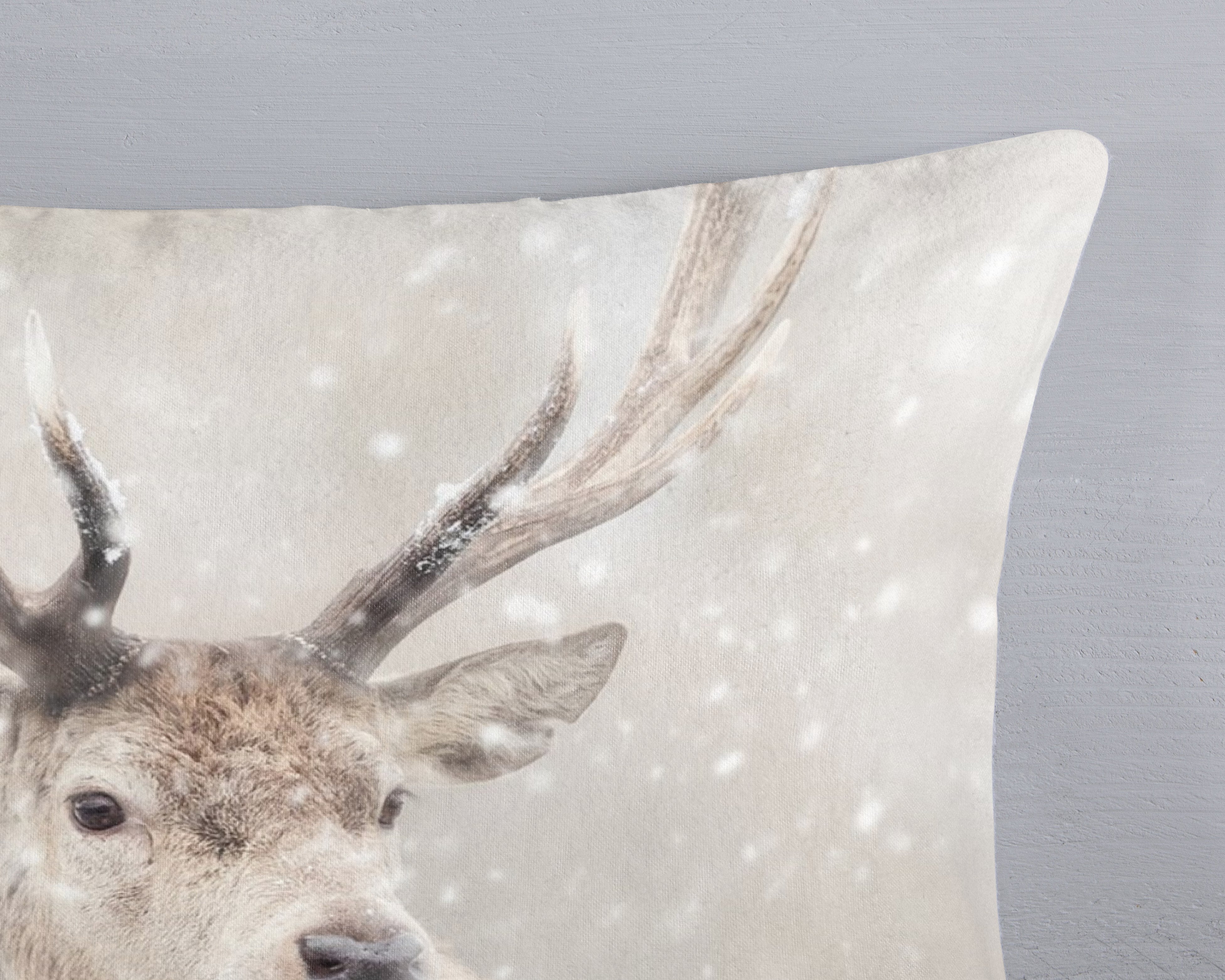 Good Morning Dekbedovertrek Flanel Snowydeer - Sand