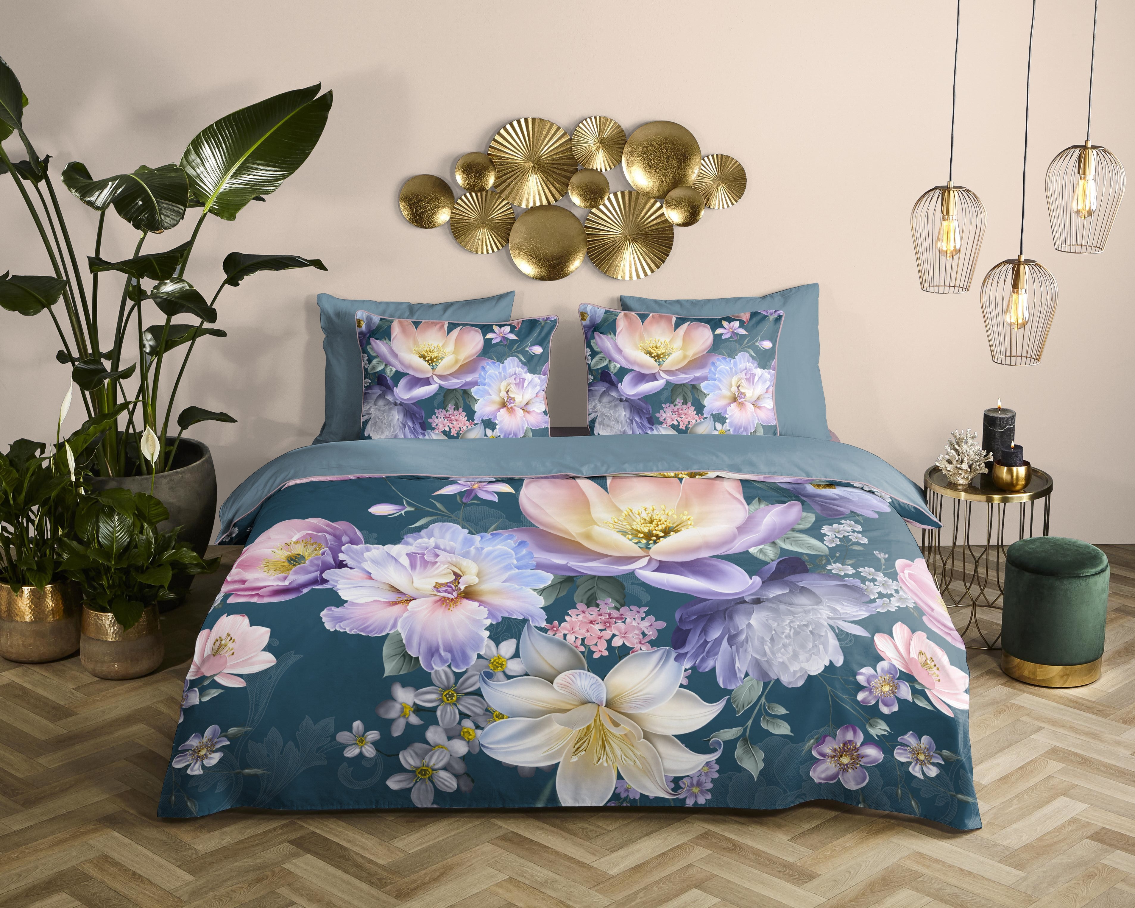 Housse de Couette Descanso Satin Mirery - Petrol