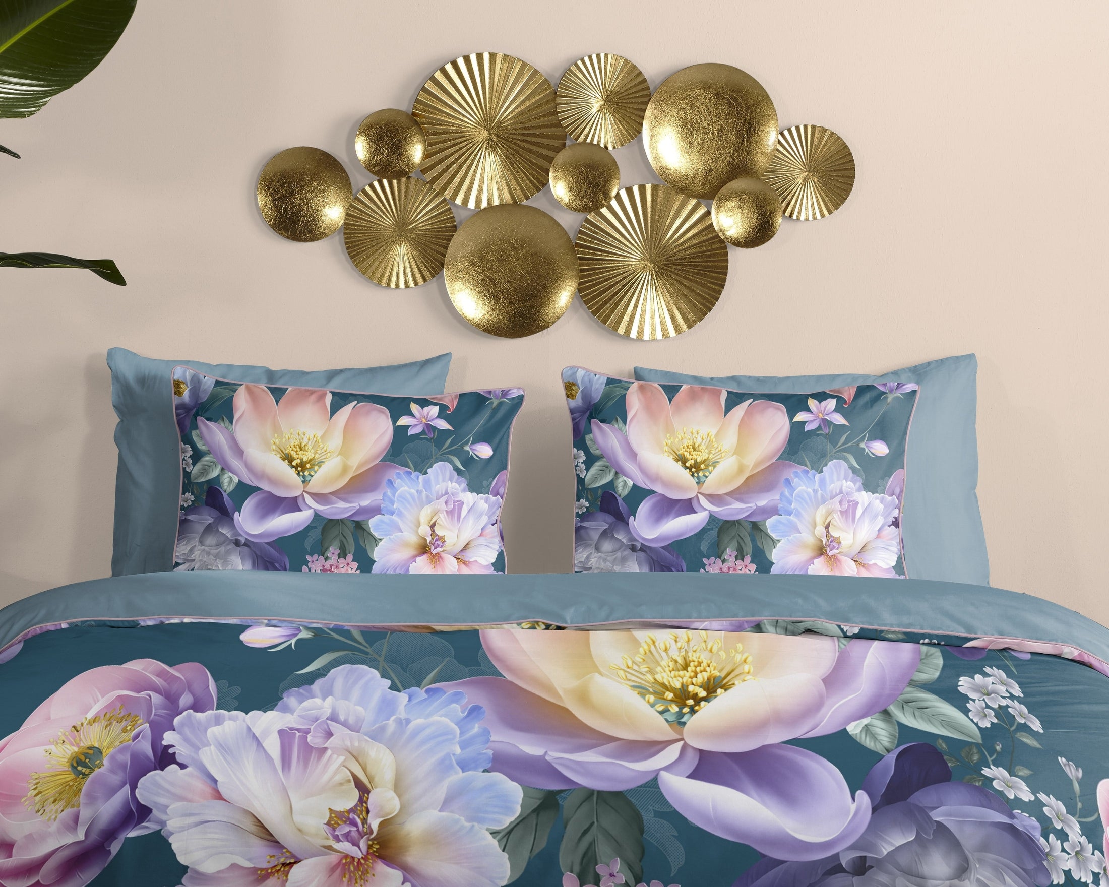 Descanso Dekbedovertrek Satijn Mirery - Petrol