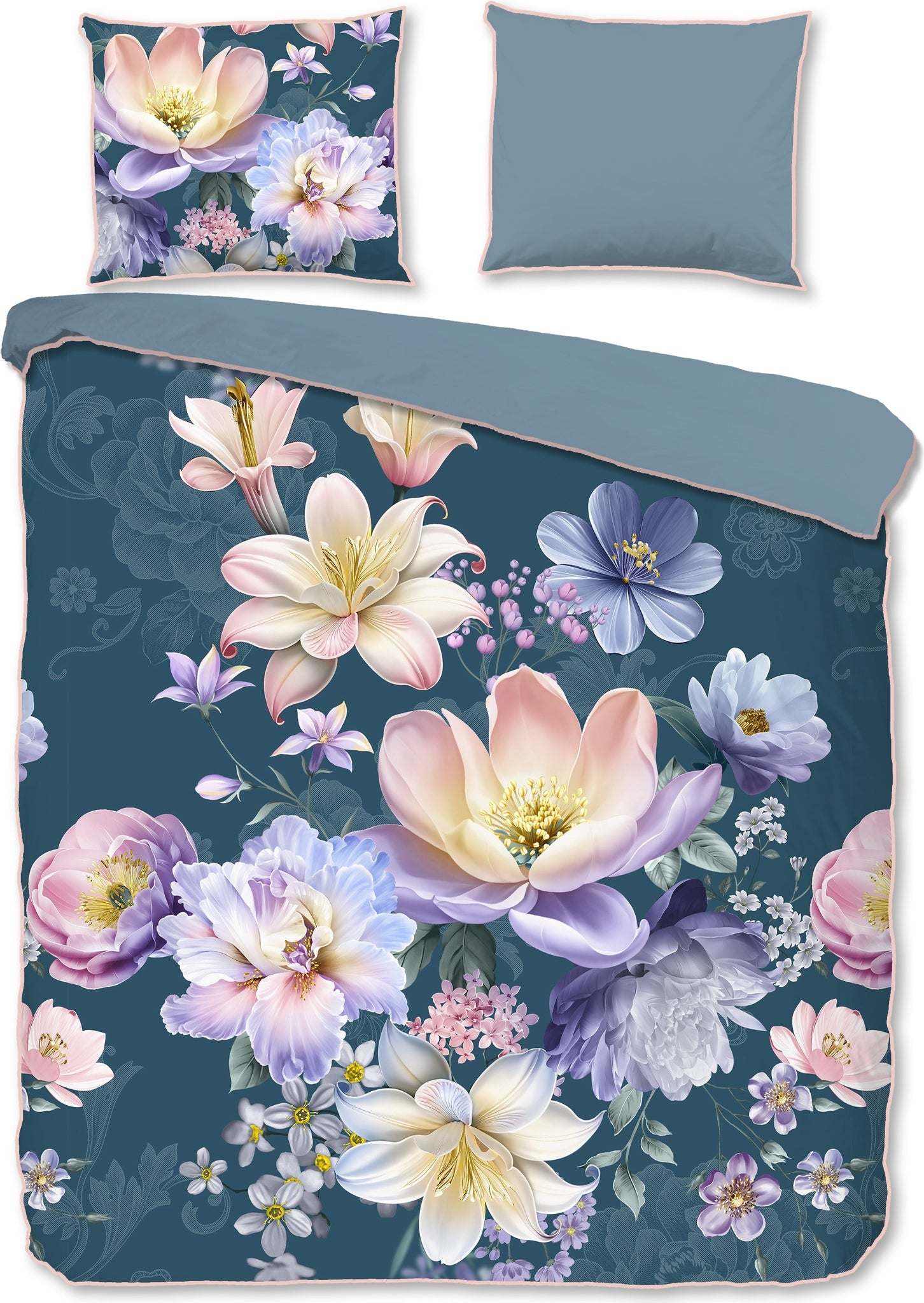 Descanso Dekbedovertrek Satijn Mirery - Petrol