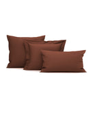 Heckettlane kussensloop Elementi Marsala Brown satijn