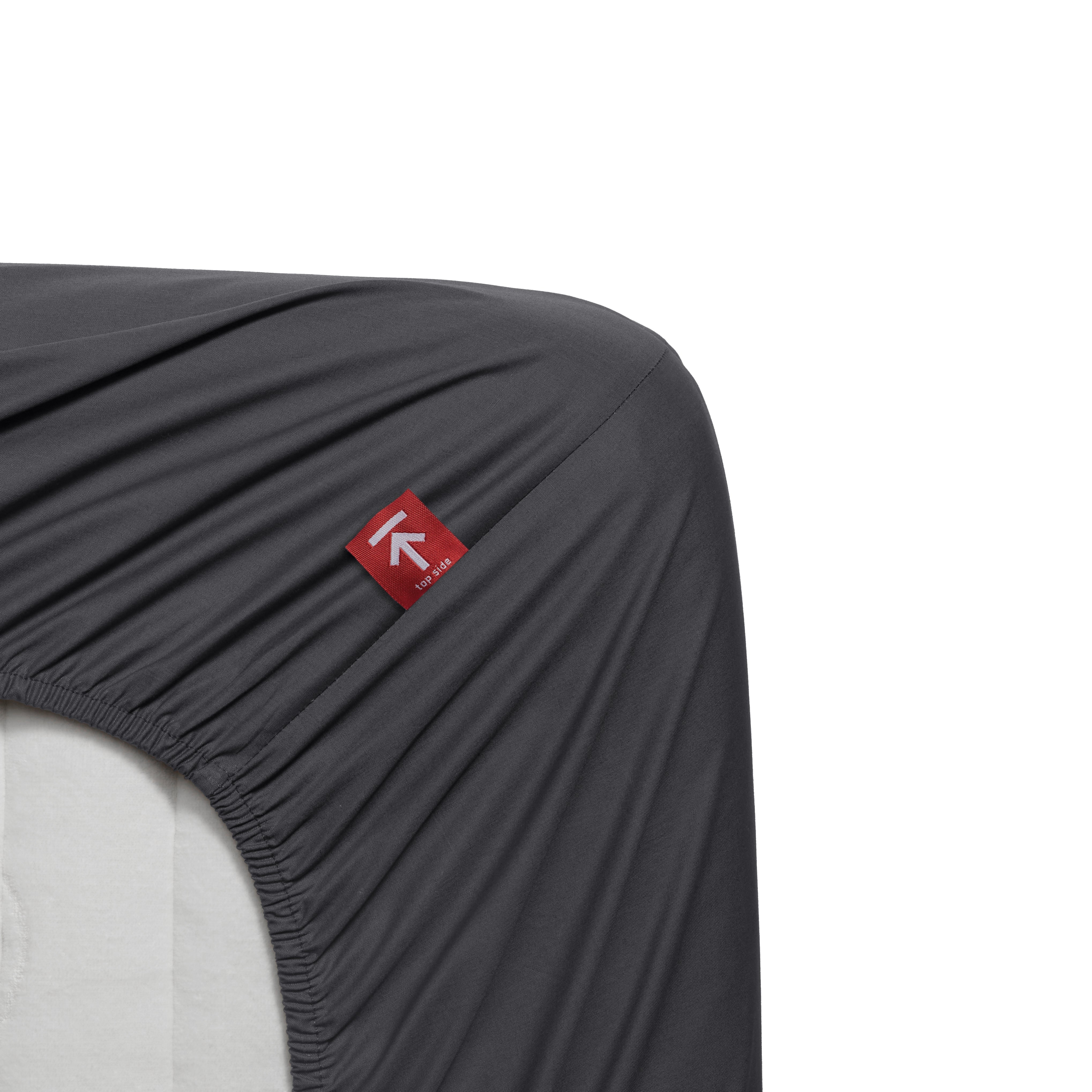 Beddinghouse split topper hoeslaken katoen percale Antraciet #maat_160 x 200 cm