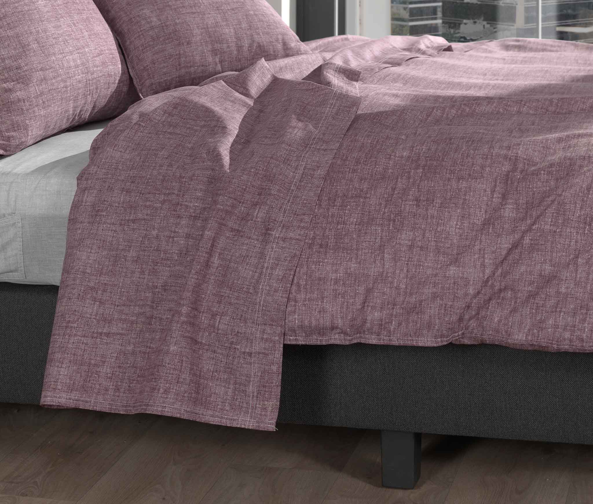 Zo Home laken Lino Wine Red katoen