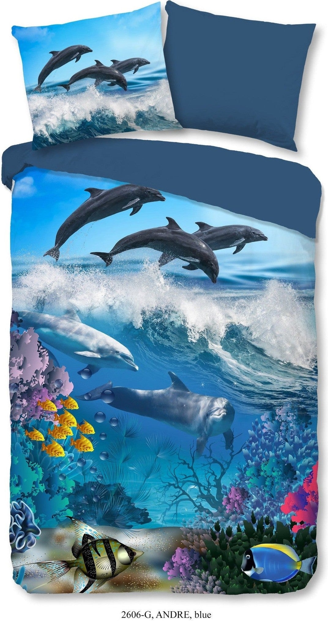 Housse de Couette Good Morning Coton Andre Bleu