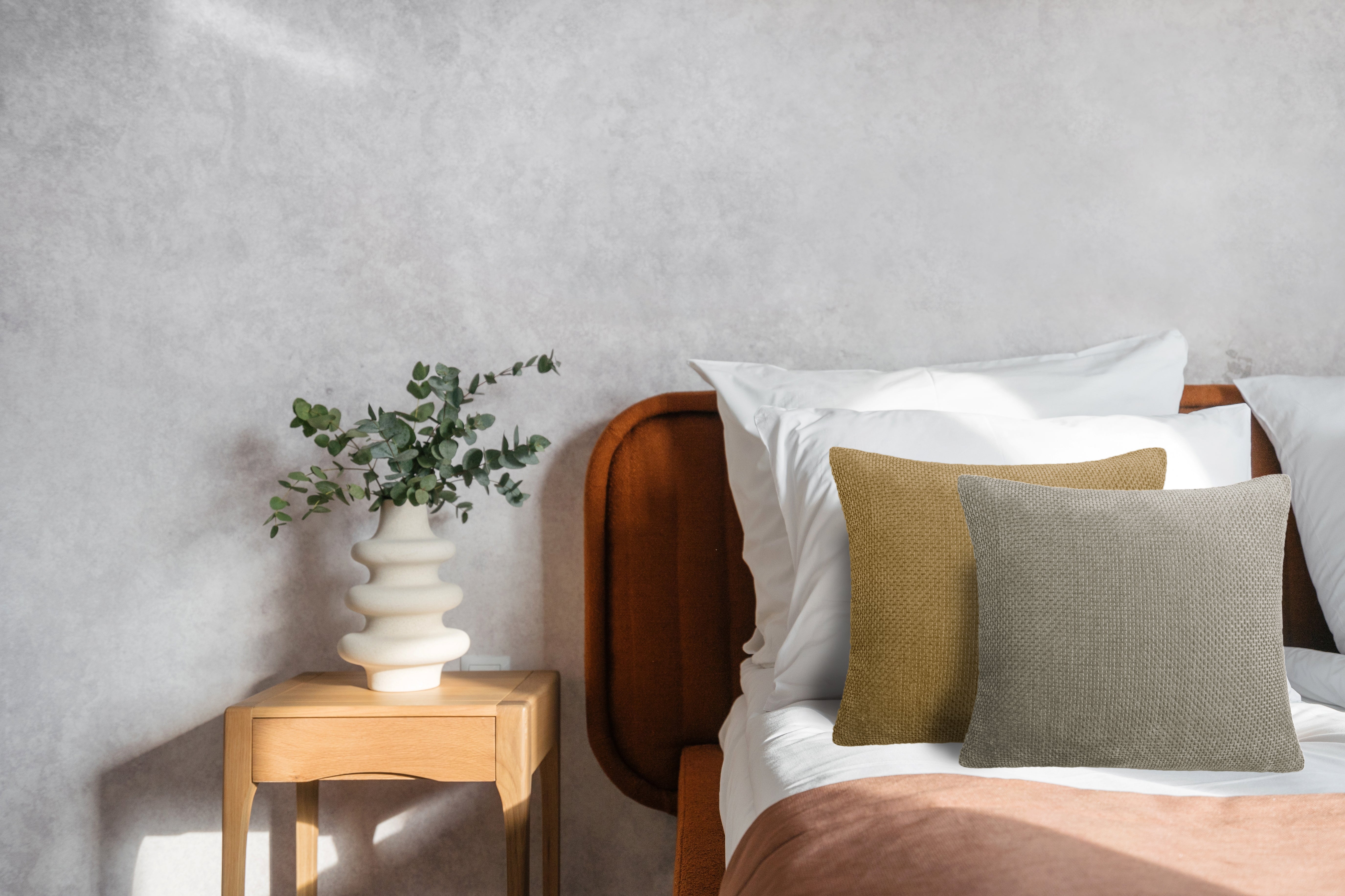 Heckettlane sierkussen Panama Taupe Grey polyester