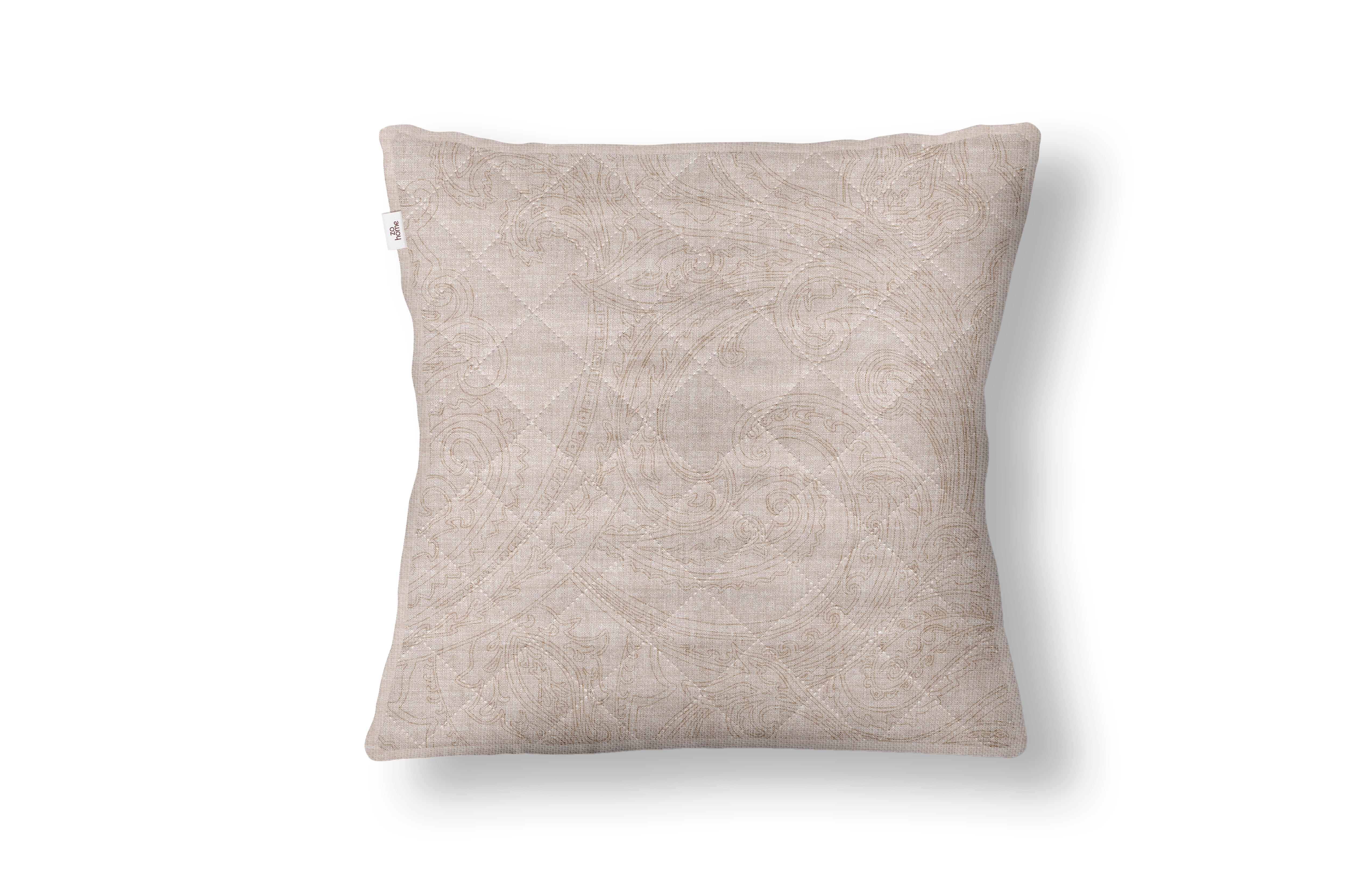 Zo Home sierkussen Paisley di Lino Sandy Beige polyester