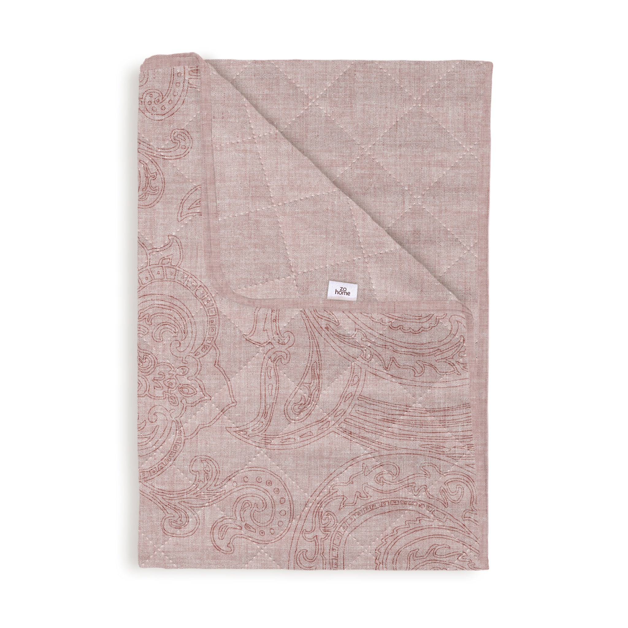Zo Home bedsprei Paisley di Lino Shell Nude polyester