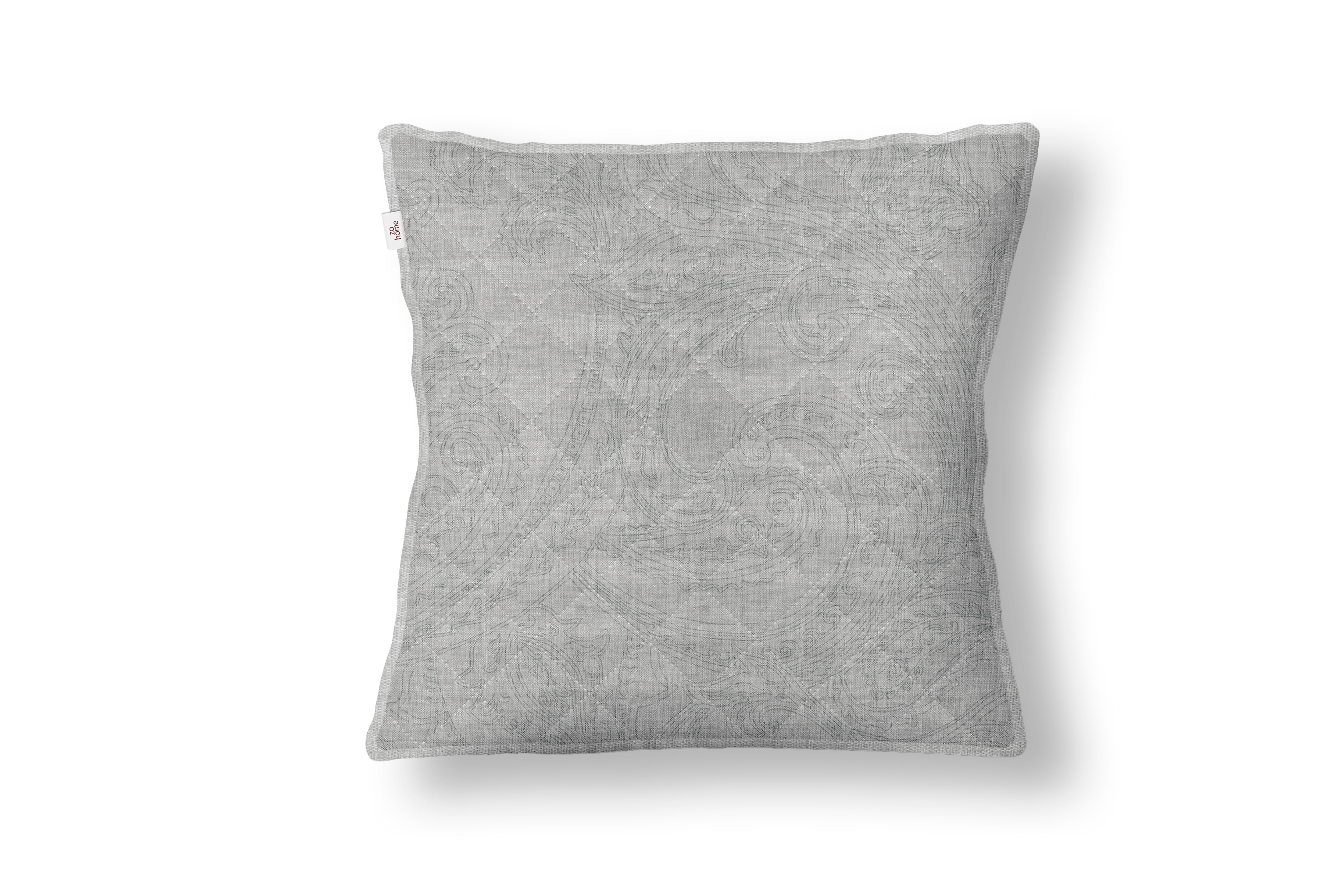 Zo Home sierkussen Paisley di Lino Dove Grey polyester