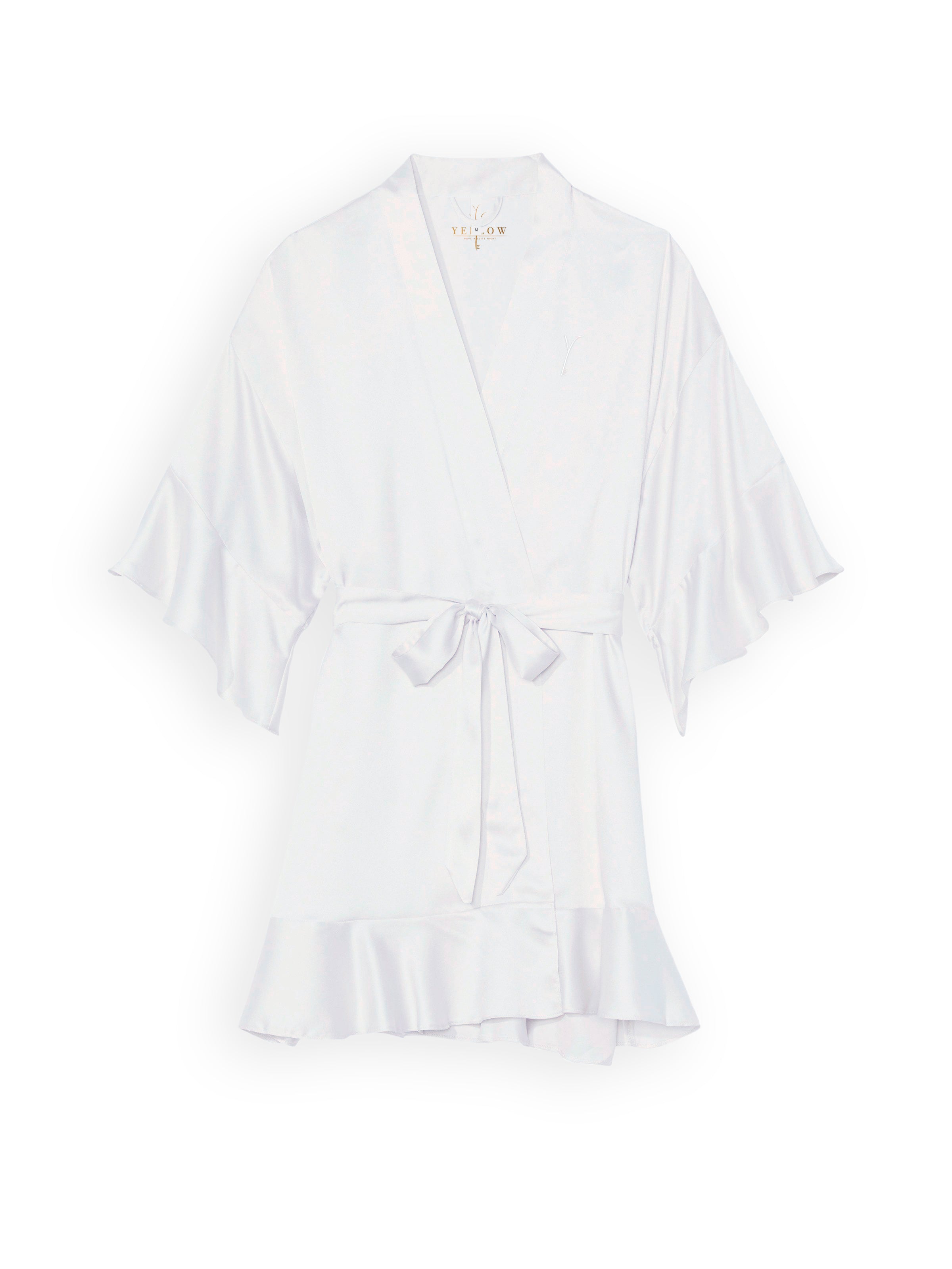Yellow kimono Liscio White