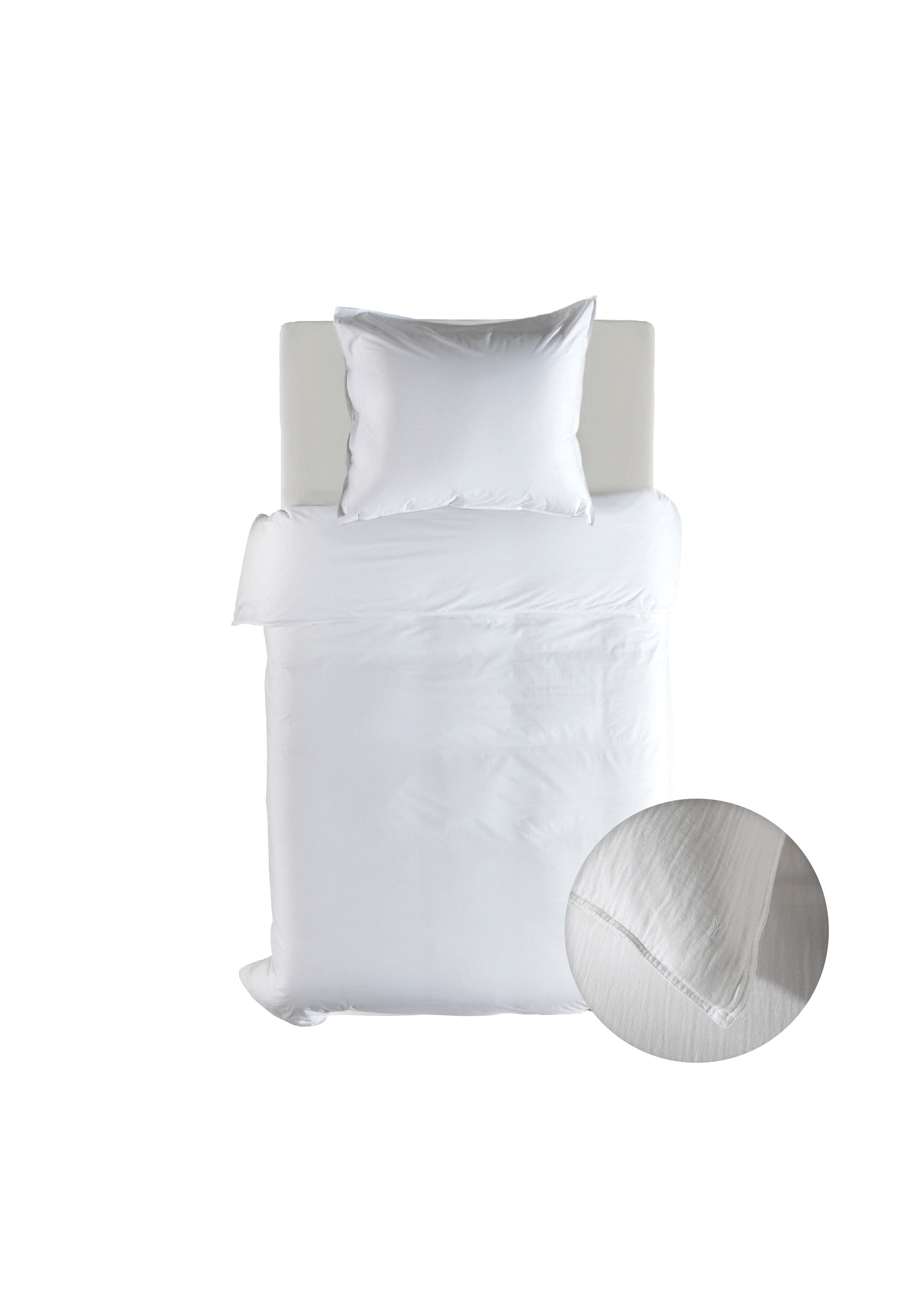 Yellow dekbedovertrek Suite Guadeloupe Blanc de Blanc mousseline