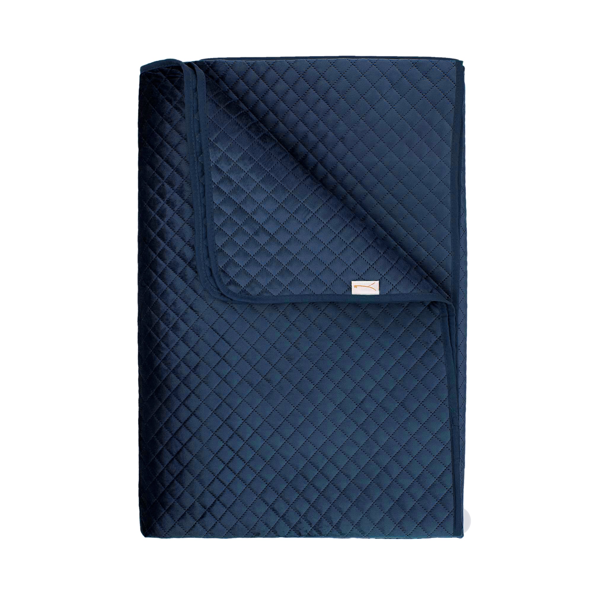 Yellow bedsprei Victoria Navy Blue polyester